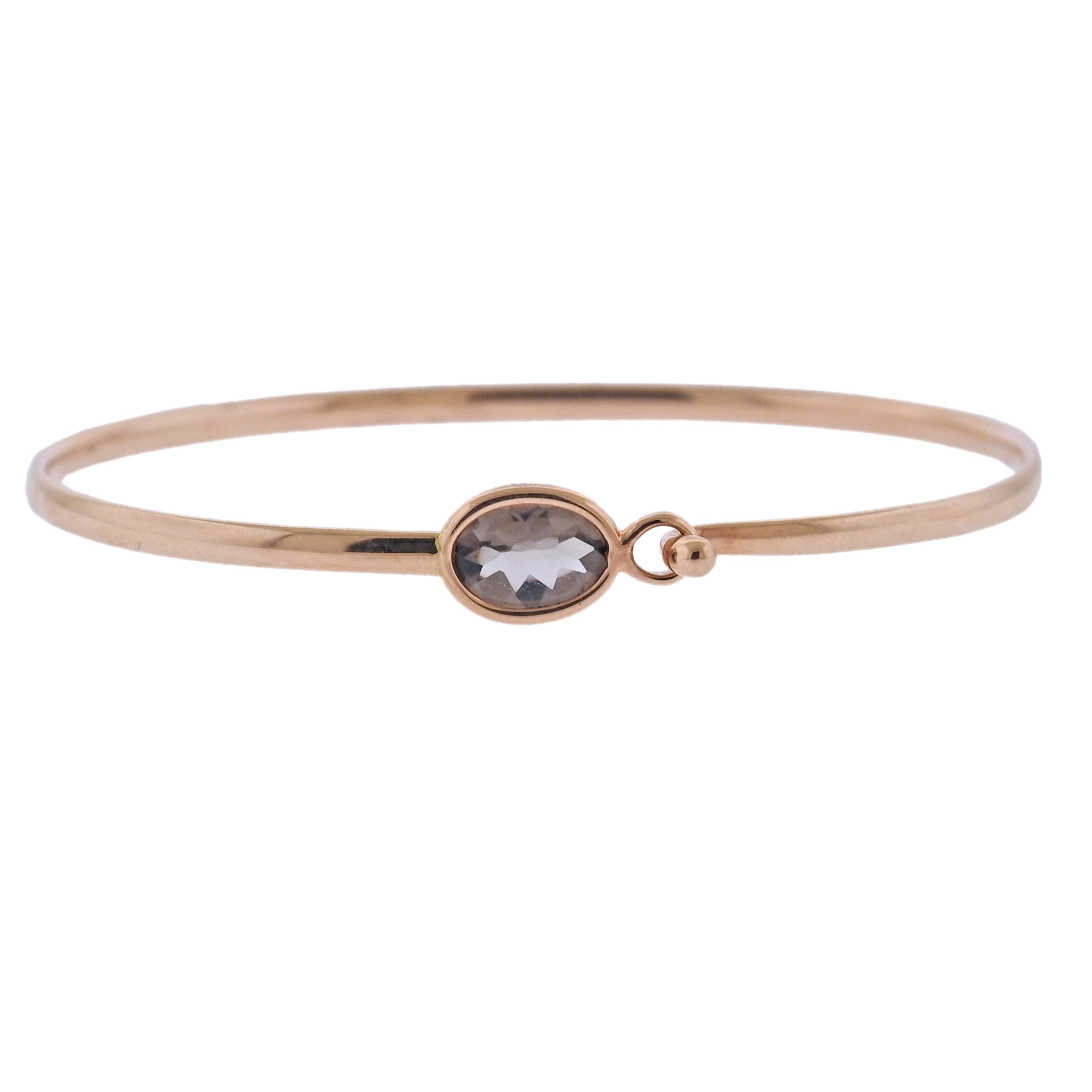 Georg Jensen Savannah 18k Gold Smokey Quartz Bracelet 1506