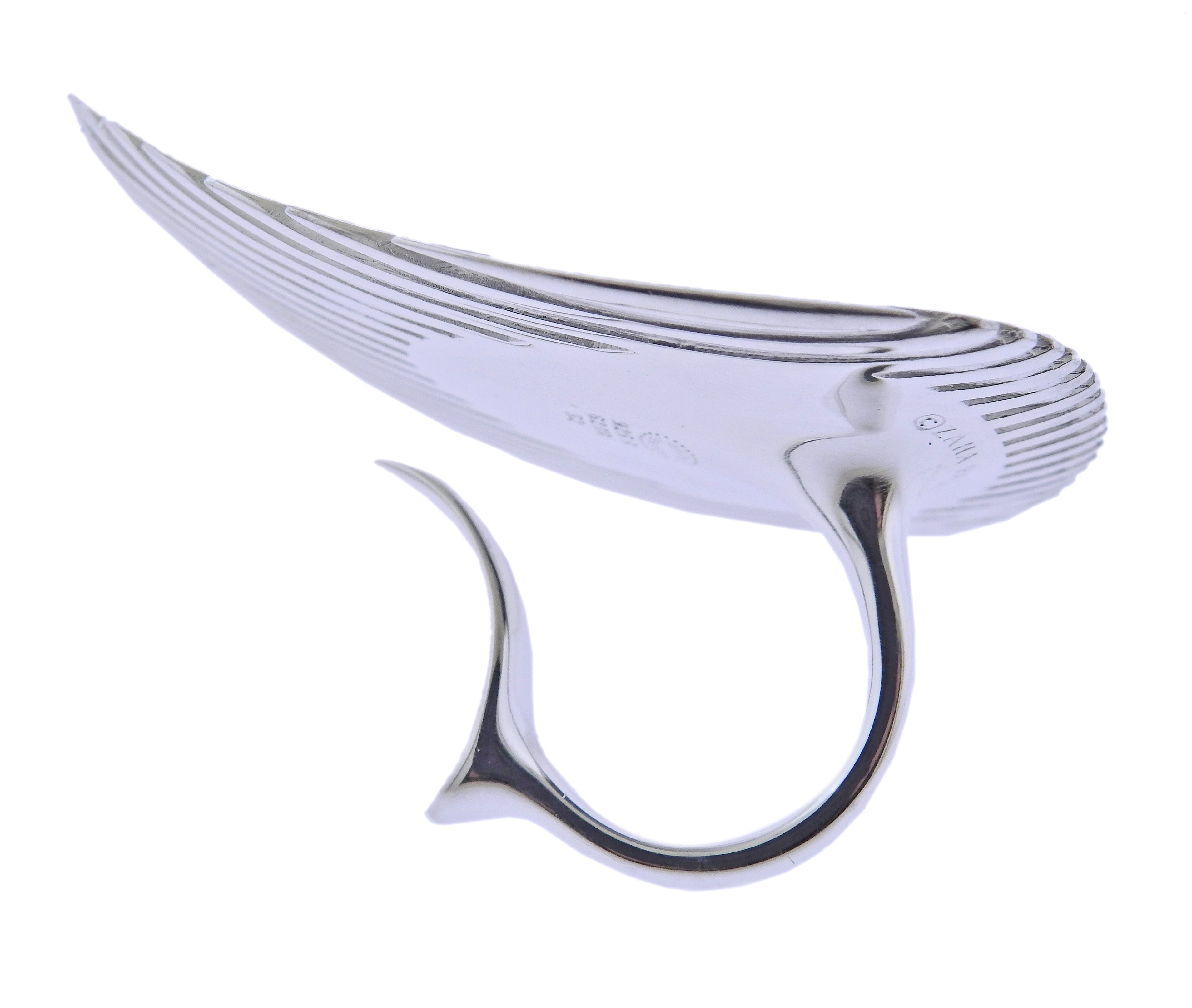 Georg Jensen Zaha Hadid Lamellae Sterling Silver Ring II 623 B
