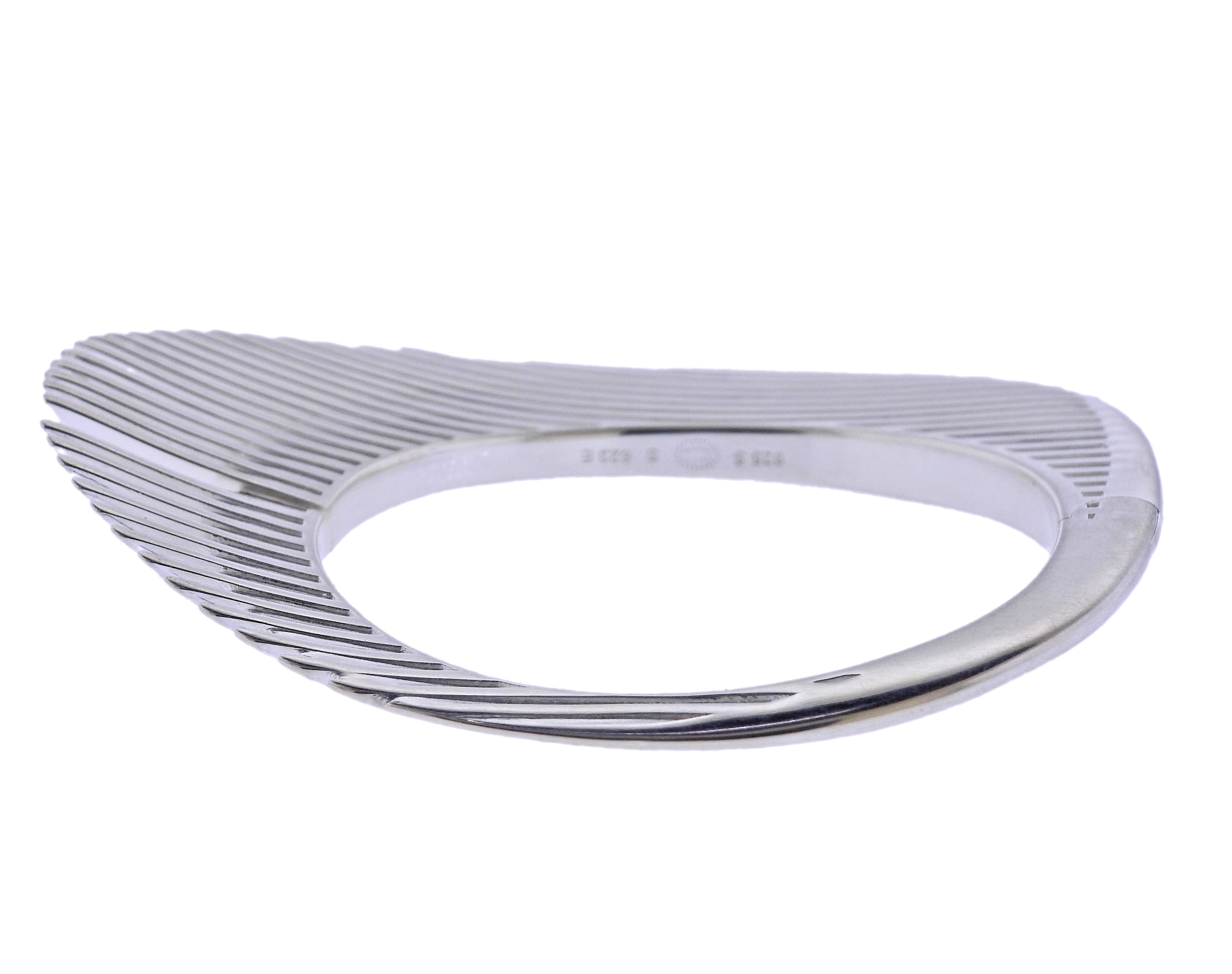 Georg Jensen Zaha Hadid Lamellae Silver Bangle Bracelet 623 E