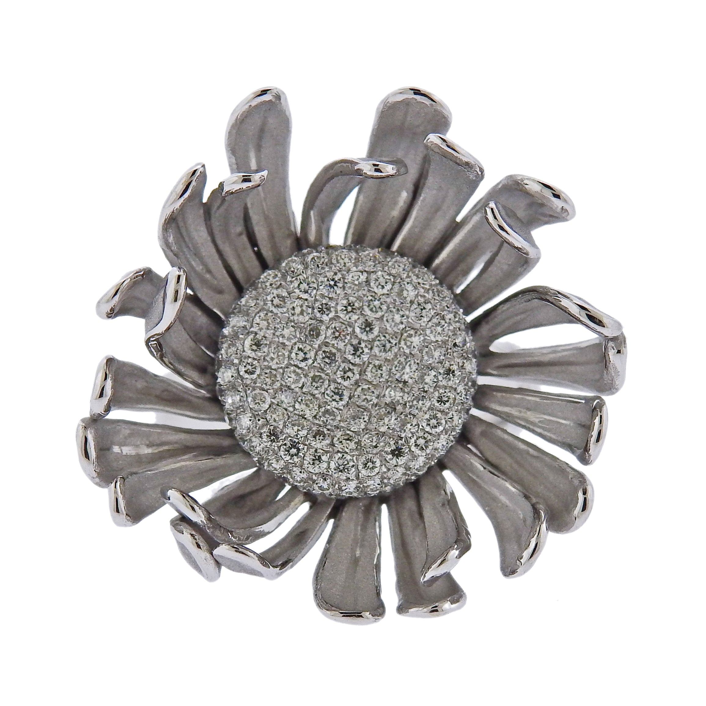 Annamaria Cammilli Prelude Diamond Gold Flower Ring - Oak Gem
