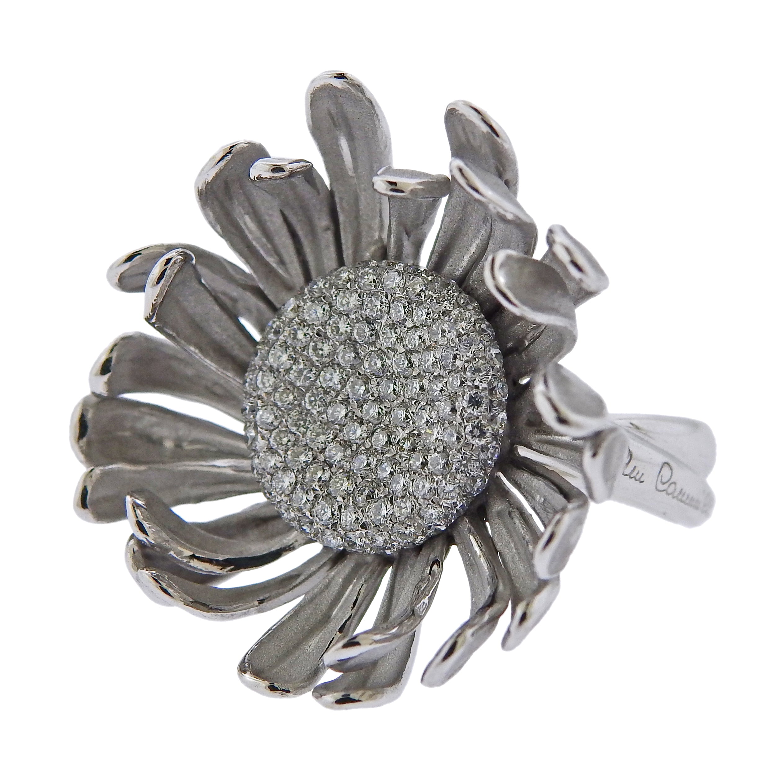 Annamaria Cammilli Prelude Diamond Gold Flower Ring - Oak Gem