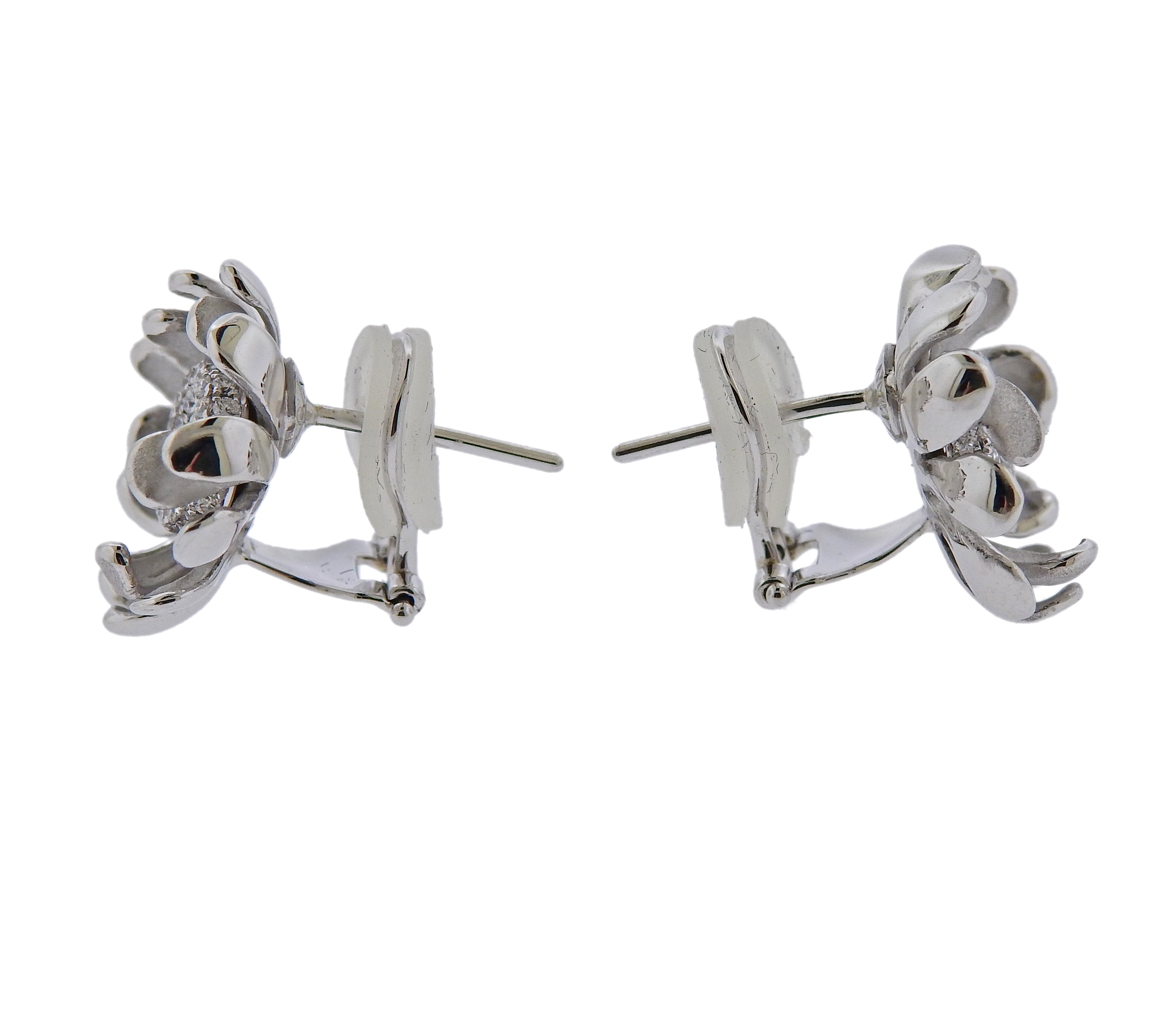 Annamaria Cammilli Prelude Diamond Gold Flower Earrings - Oak Gem