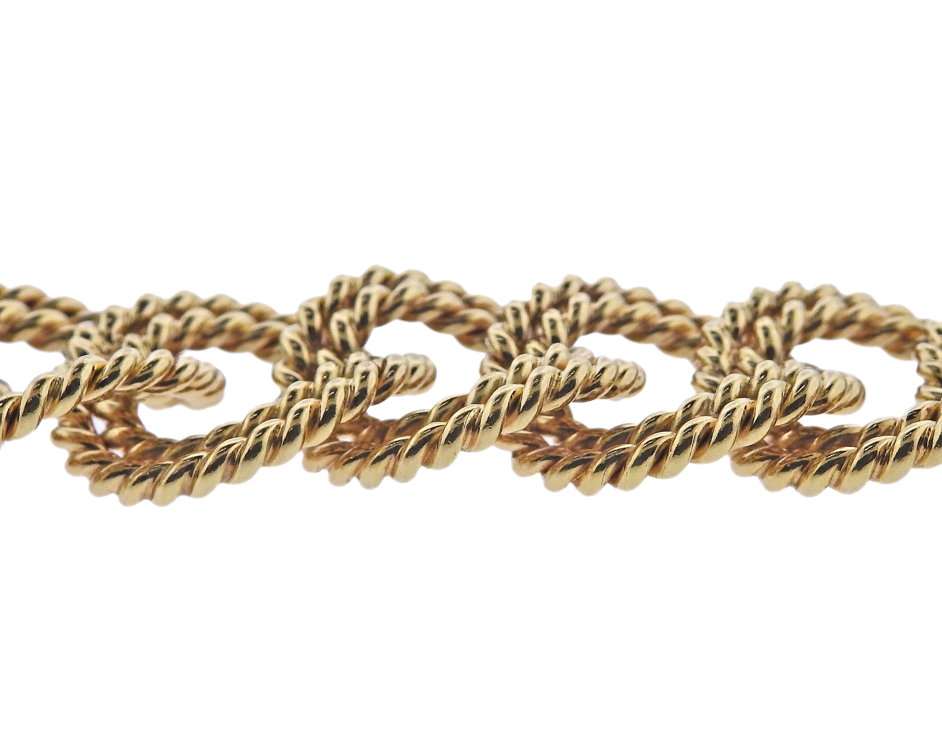 Verdura Gold Rope Link Bracelet