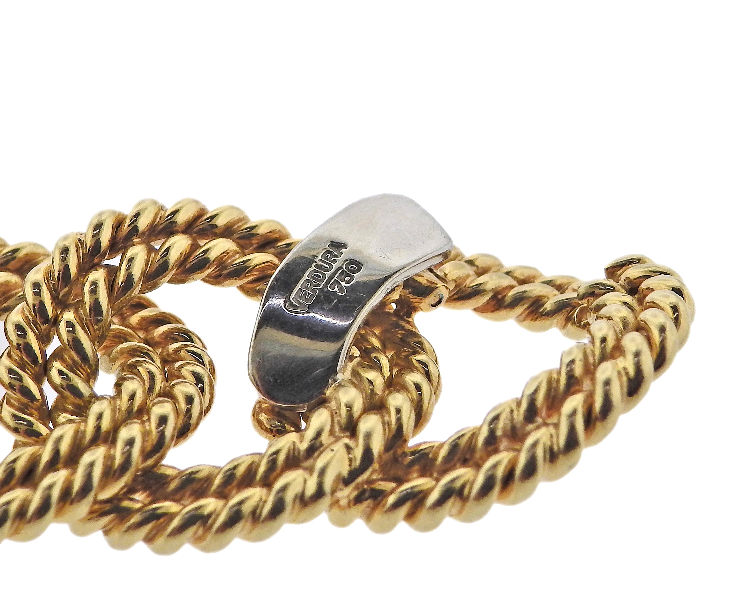 Verdura Gold Rope Link Bracelet