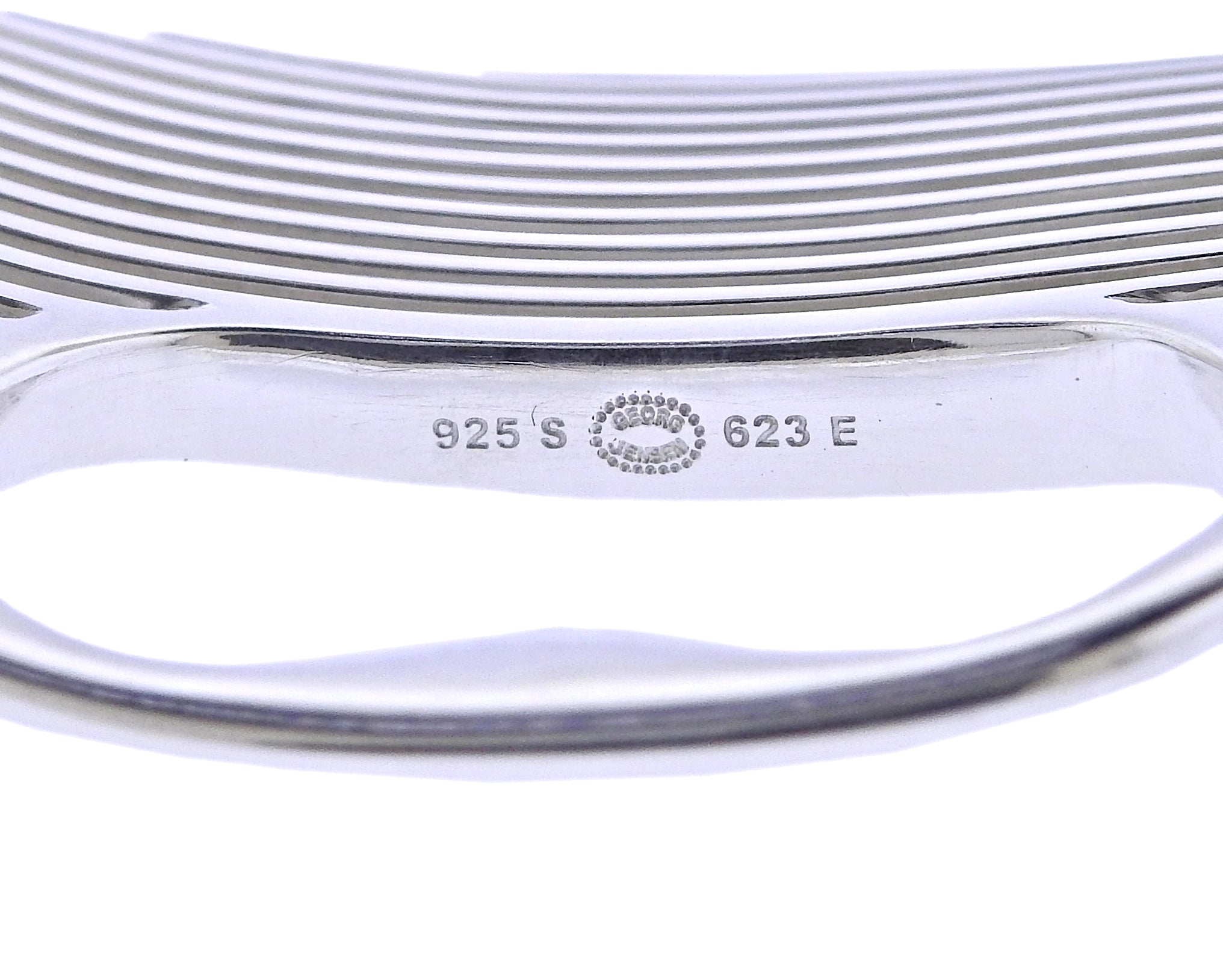 Georg Jensen Zaha Hadid Lamellae Silver Double Finger Ring 623 E