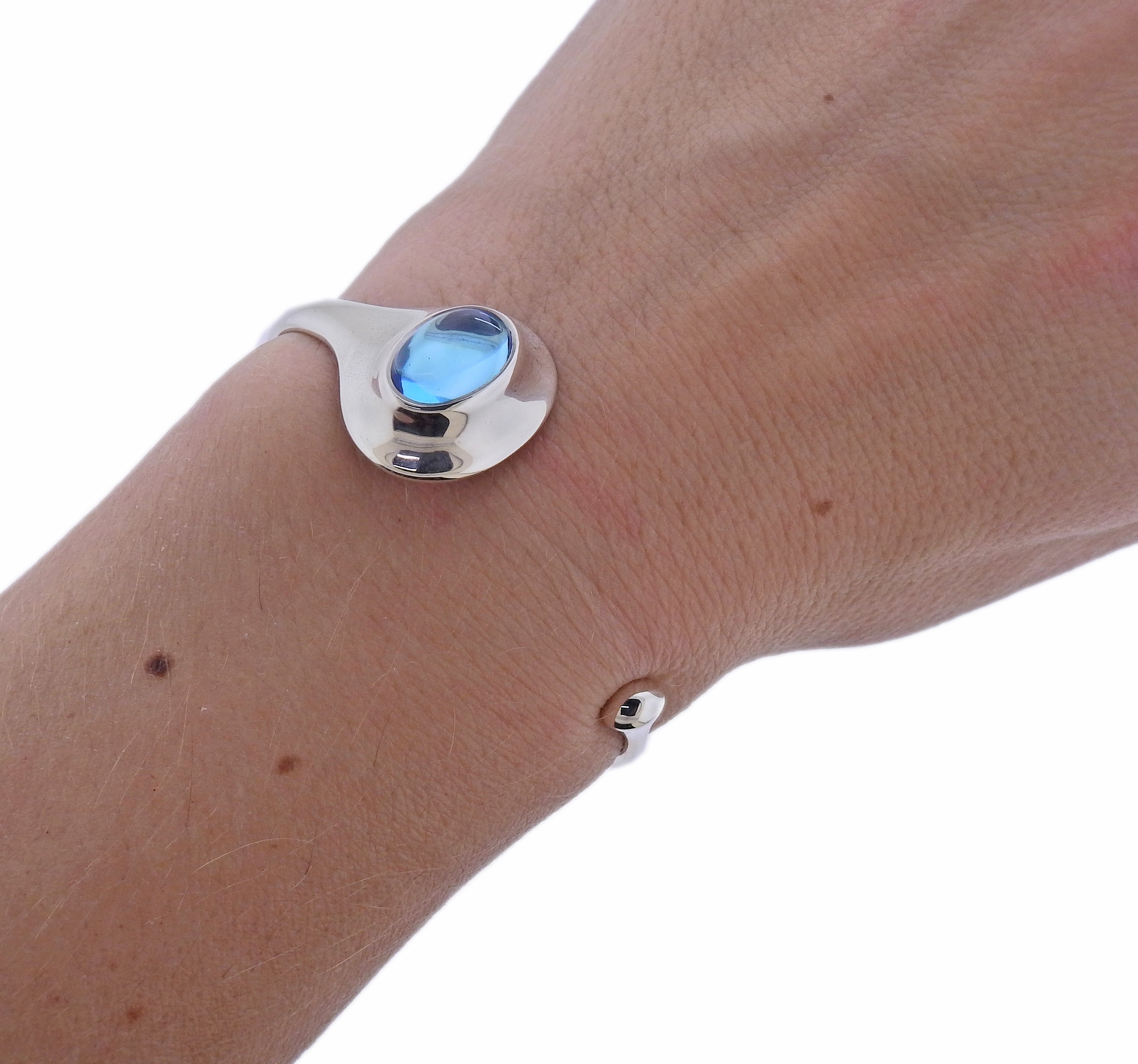 Georg Jensen Vivianna Blue Topaz Silver Bracelet 269 Small