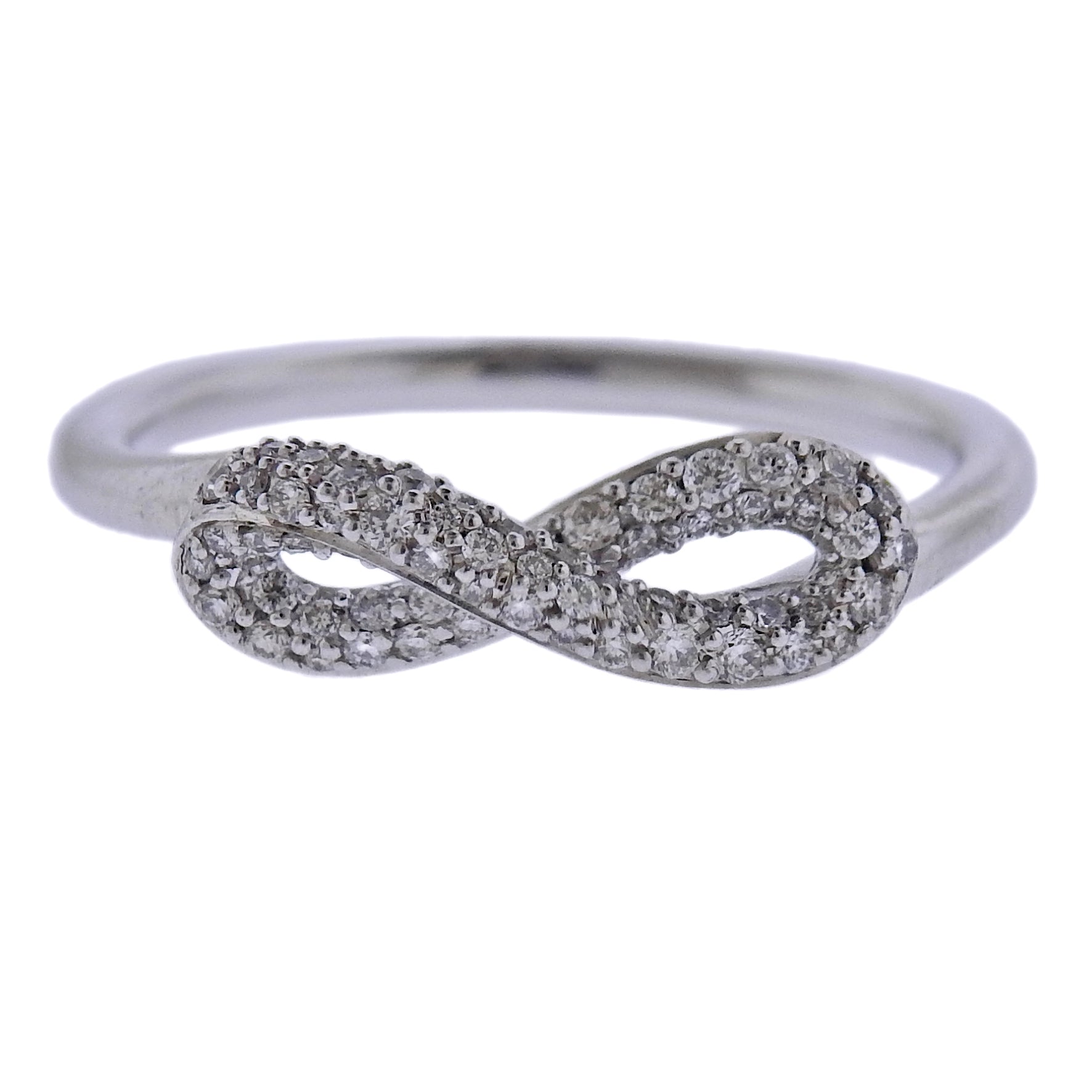 Georg Jensen Infinity Diamond Silver Ring 452 – Oak Gem