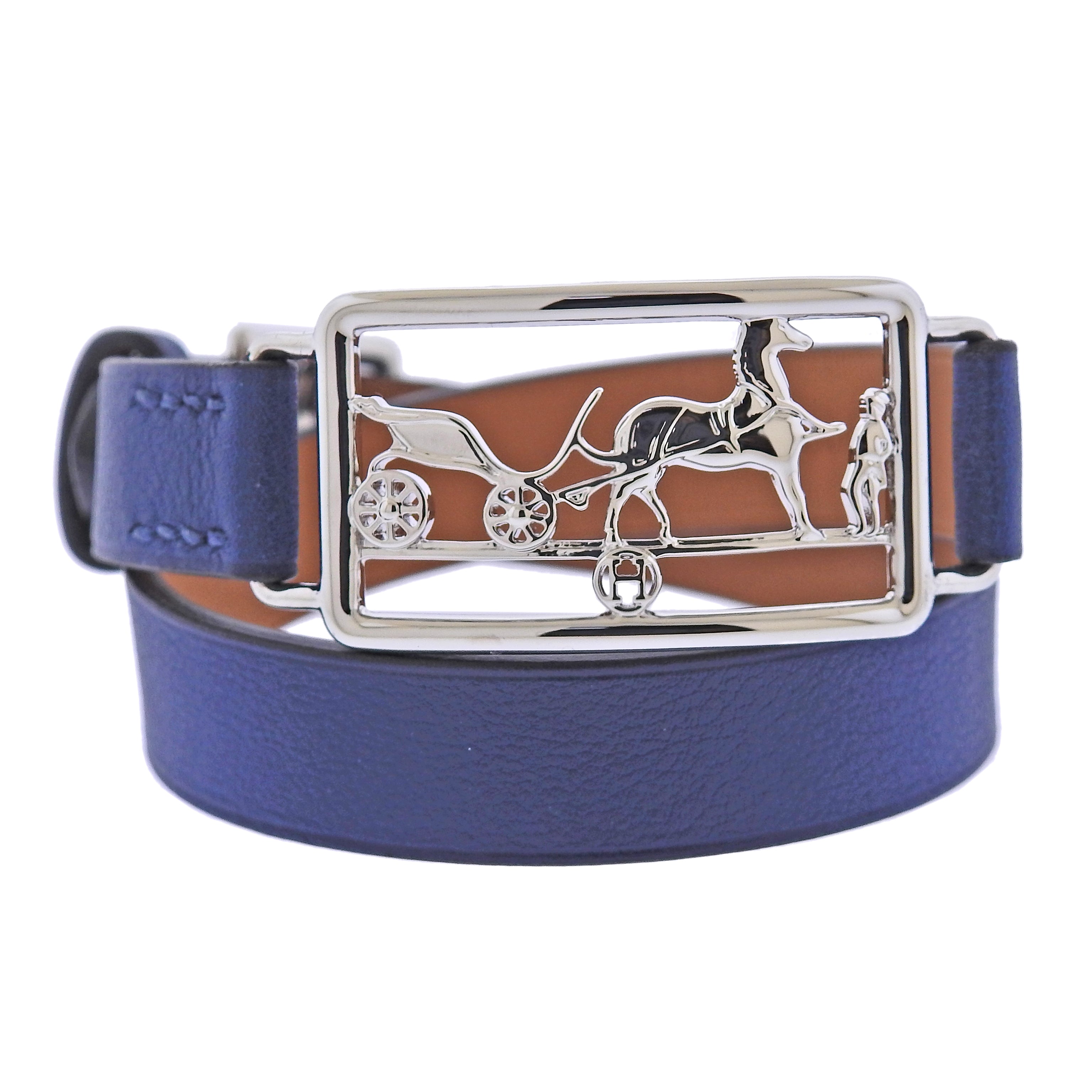 Hermes Swift Caleche Double Tour Equestrian Wrap Leather Bracelet – Oak Gem