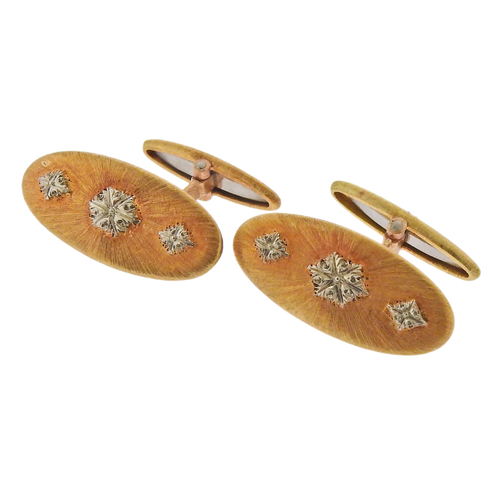 Buccellati Gold Classic Cufflinks - Oak Gem