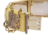 H. Stern Rose Quartz Diamond Lizard Gold Bracelet - Oak Gem