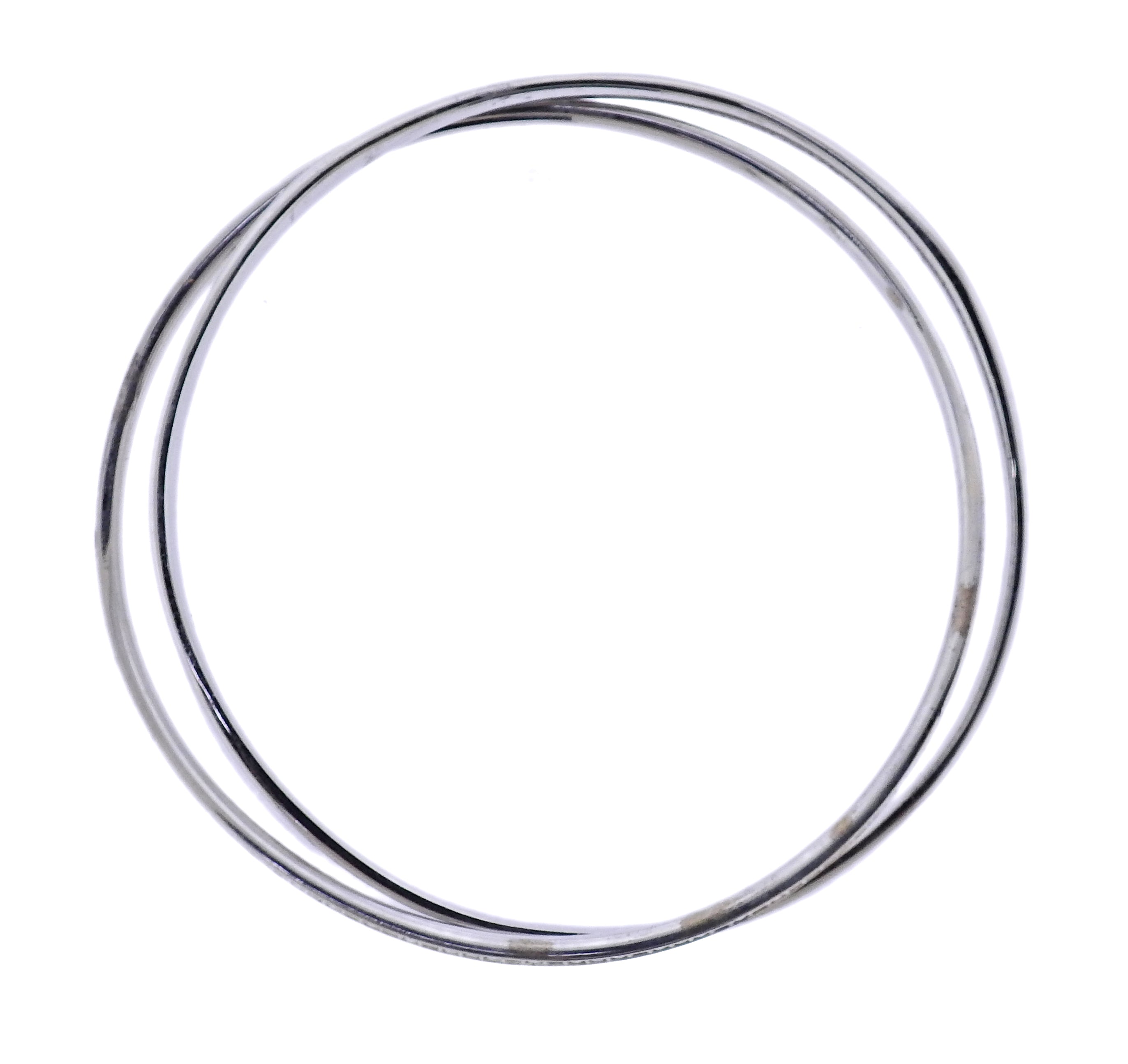 Georg Jensen Marcia Silver Diamond Bangle Bracelet 618 B