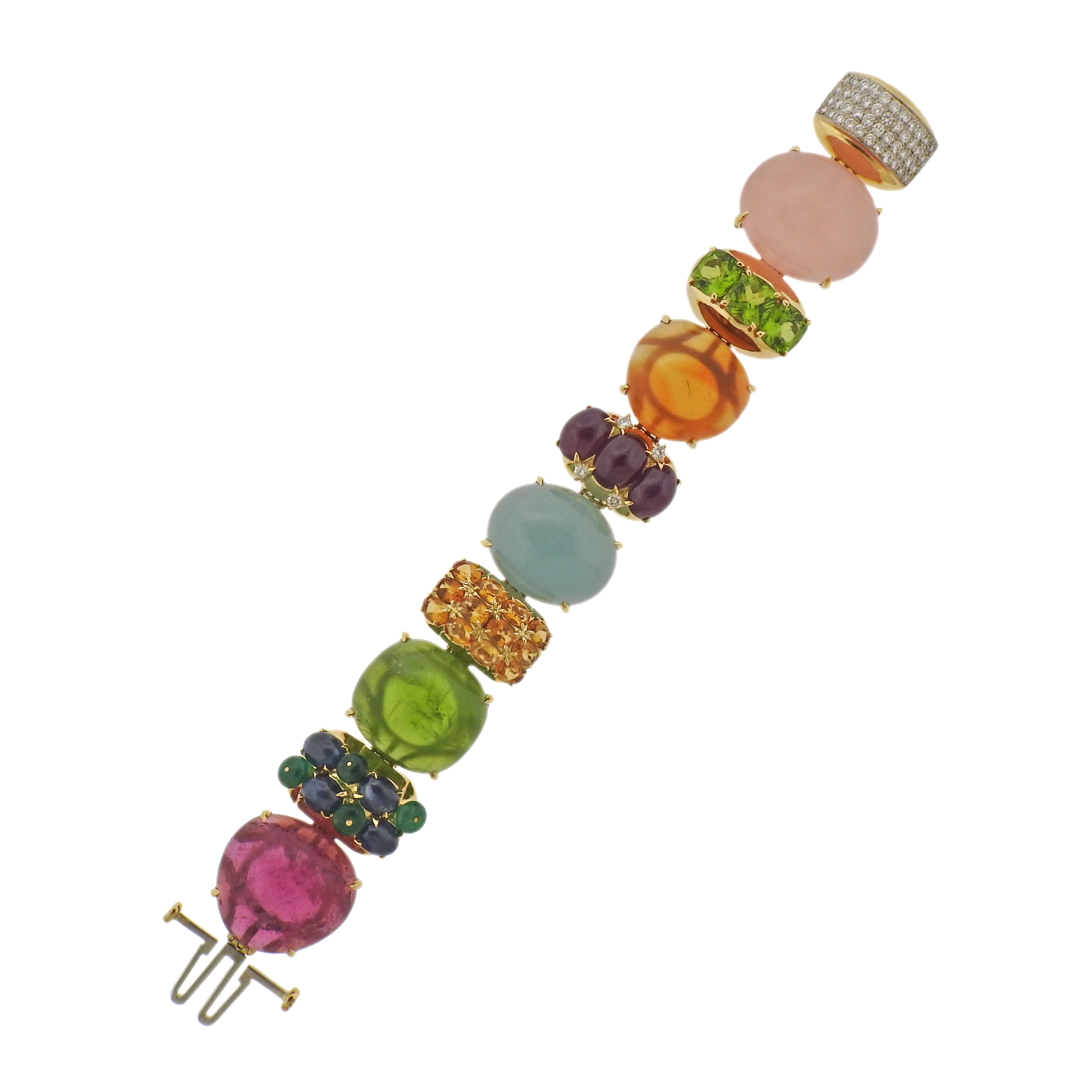 Seaman Schepps Rio Diamond Gem Set Gold Bracelet - Oak Gem