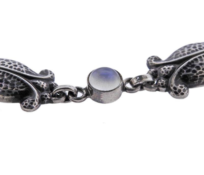 Georg Jensen Grape Moonstone Sterling Silver Necklace 15