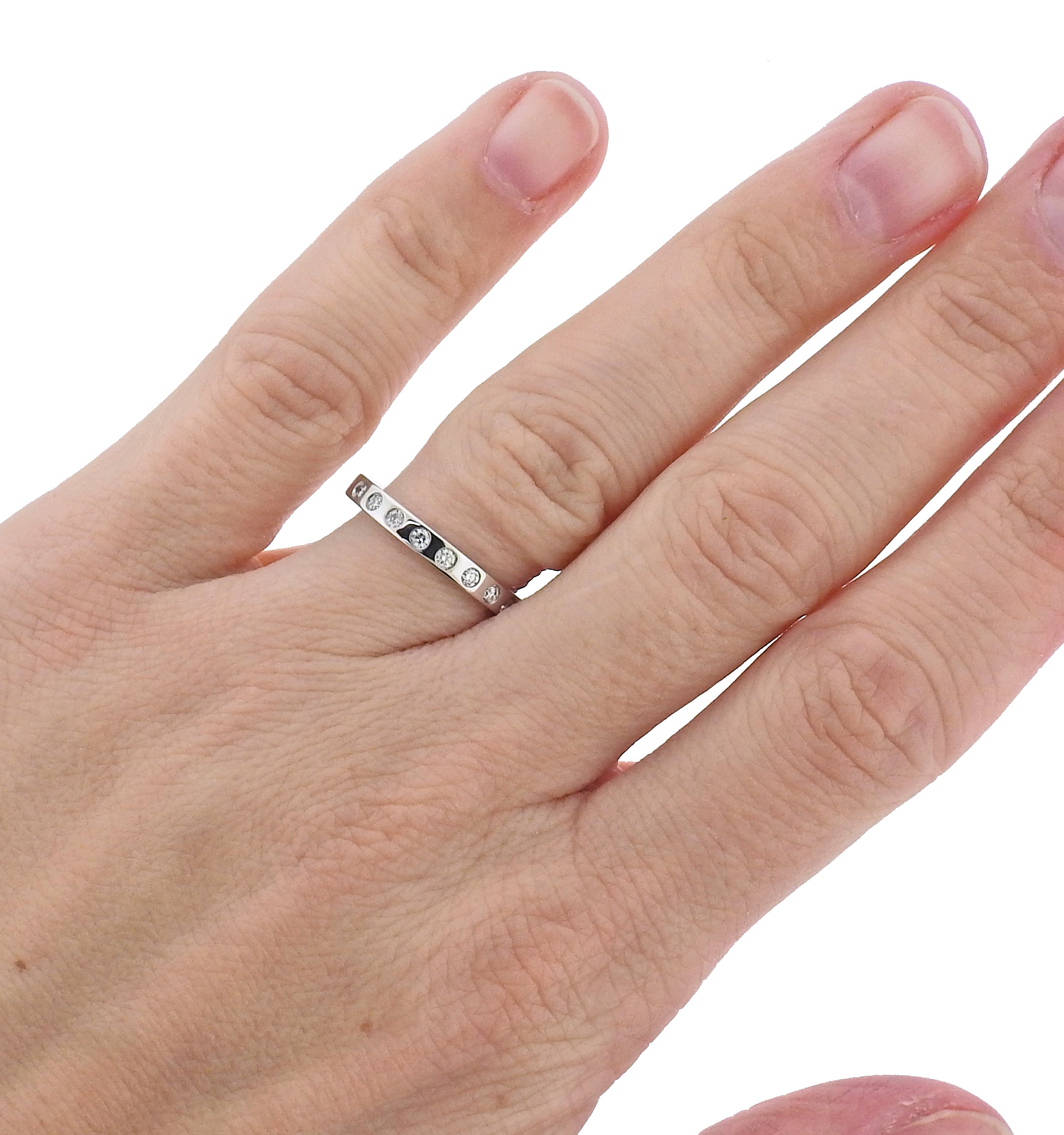 Georg Jensen 18k White Gold Magic Diamond Ring 1513 B