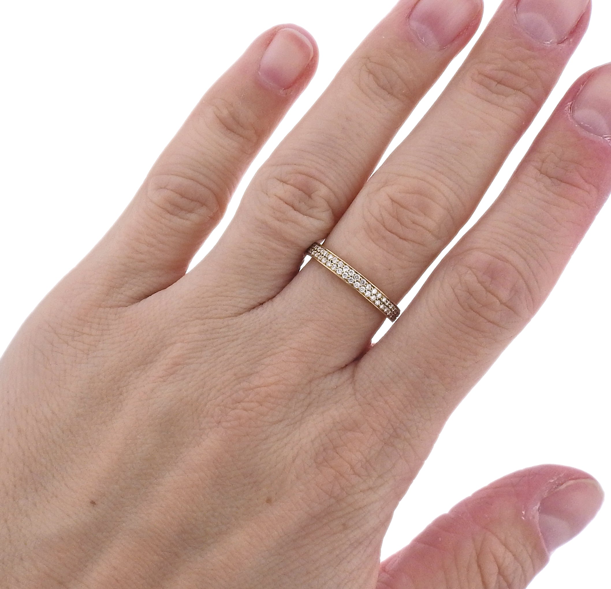 Georg Jensen 18k Yellow Gold Magic Pave Diamond Ring 1513 B