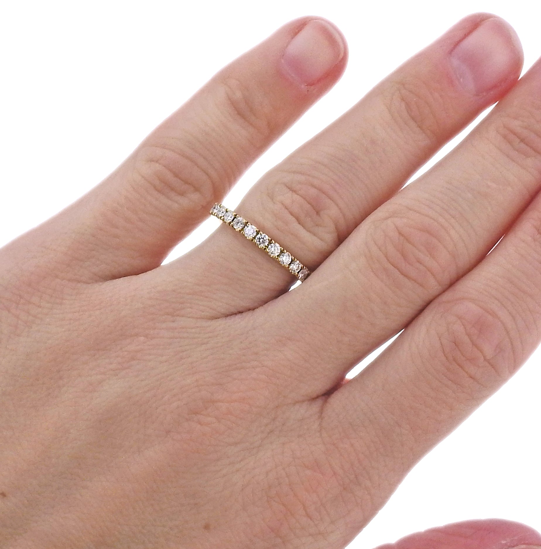 Georg Jensen 18k Yellow Gold Aurora Diamond Ring 1553 D