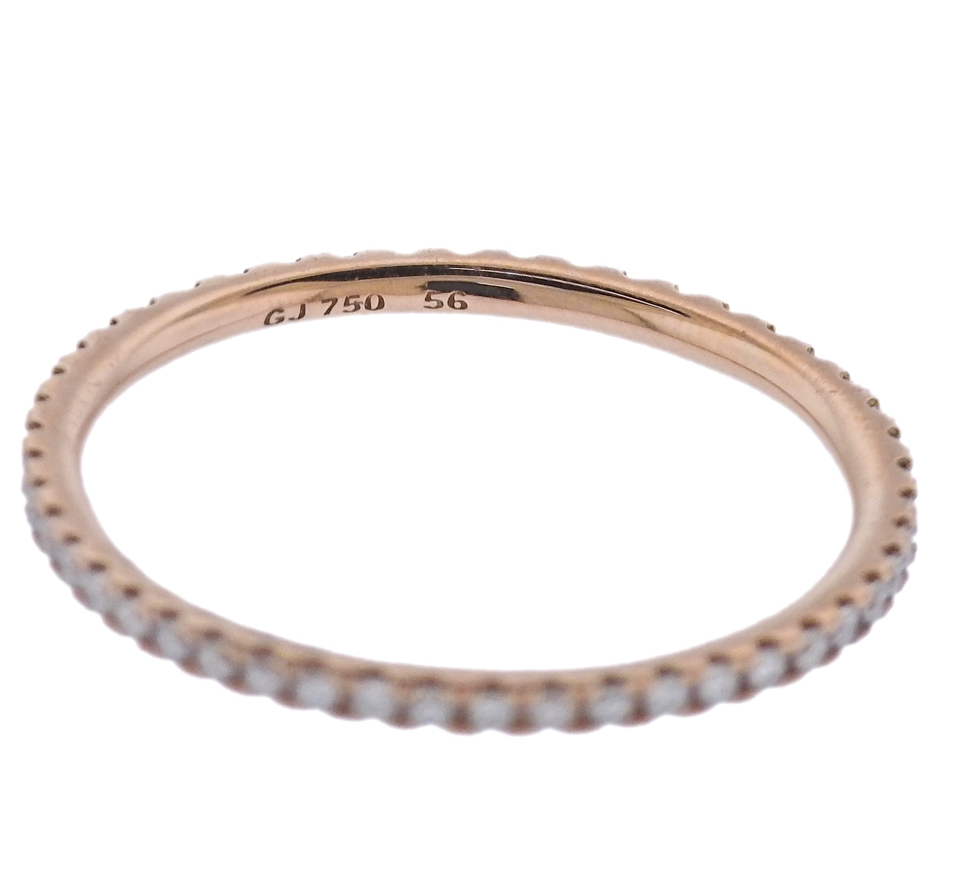 Georg Jensen 18k Rose Gold Aurora Diamond Ring 1553