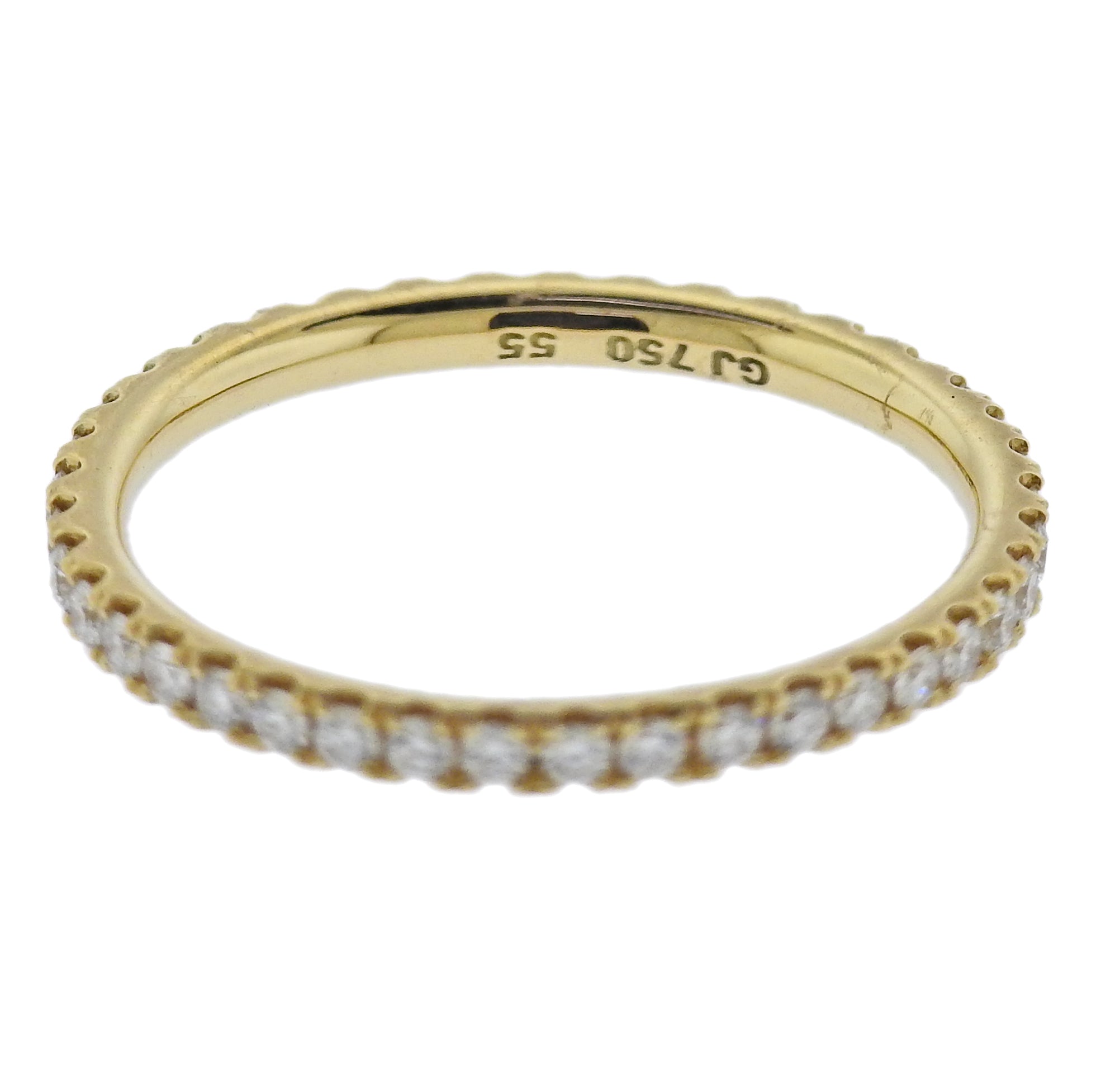 Georg Jensen 18k Yellow Gold Aurora Diamond Ring 1553 A