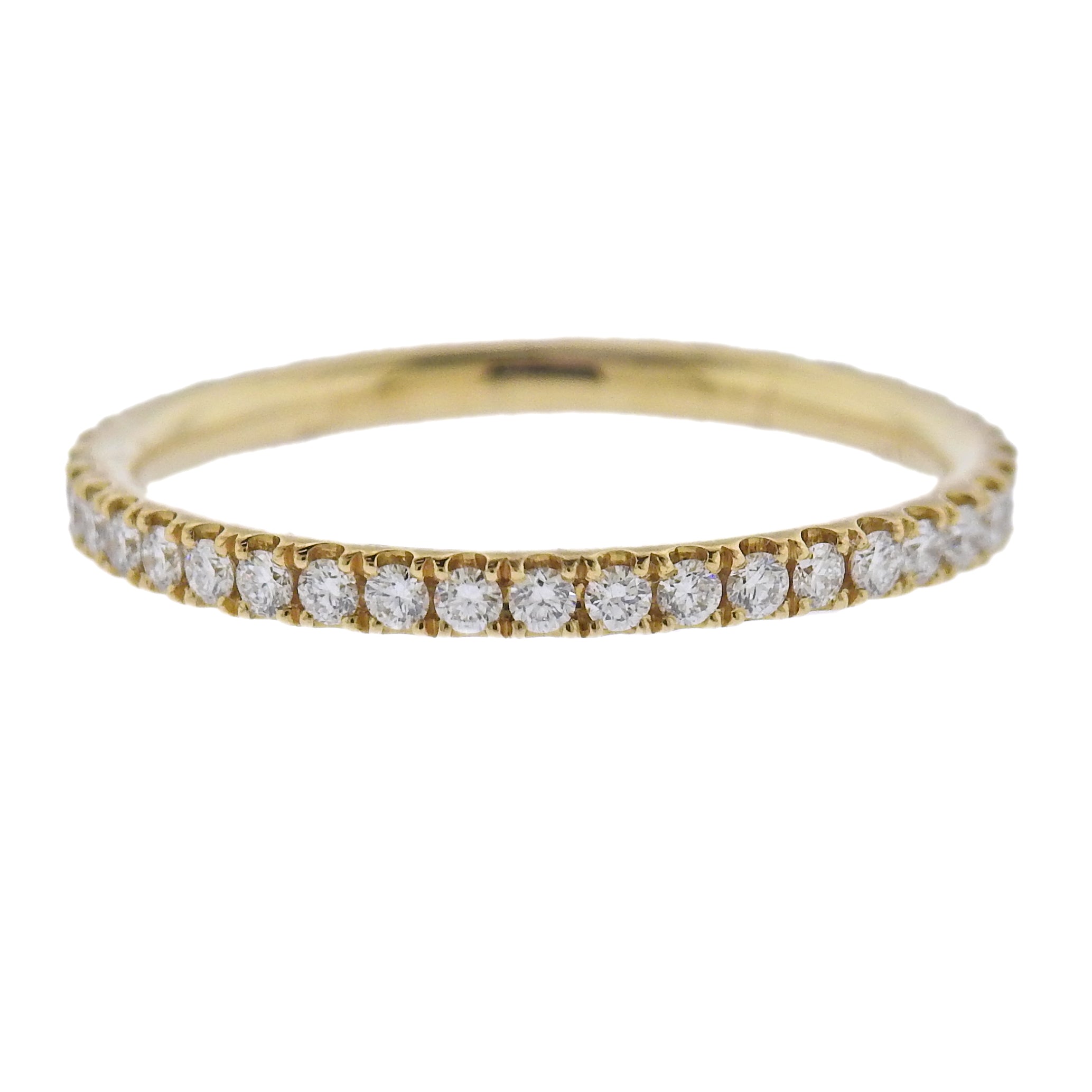 Georg Jensen 18k Yellow Gold Aurora Diamond Ring 1553 A