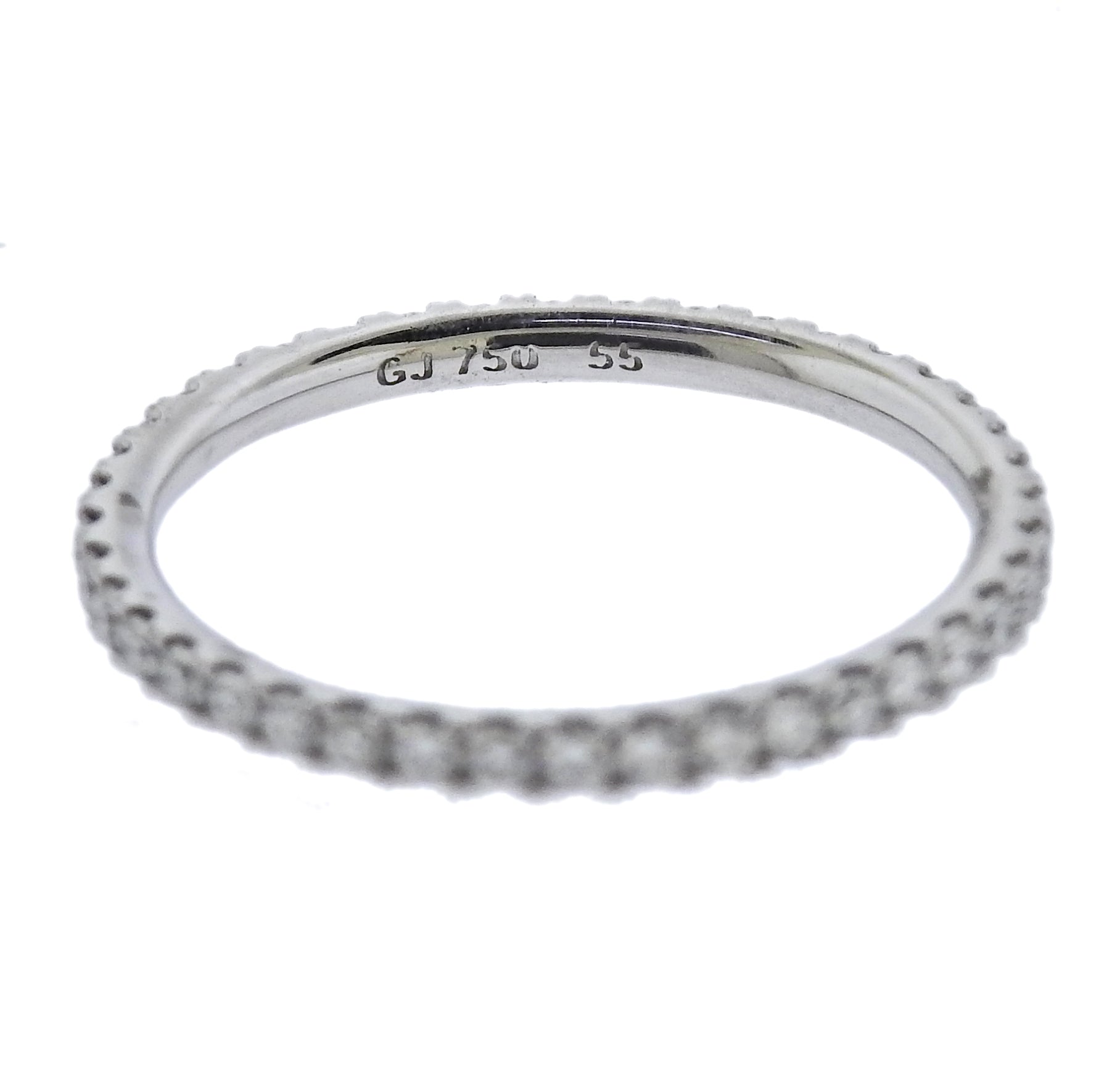 Georg Jensen 18k White Gold Aurora Diamond Ring 1553