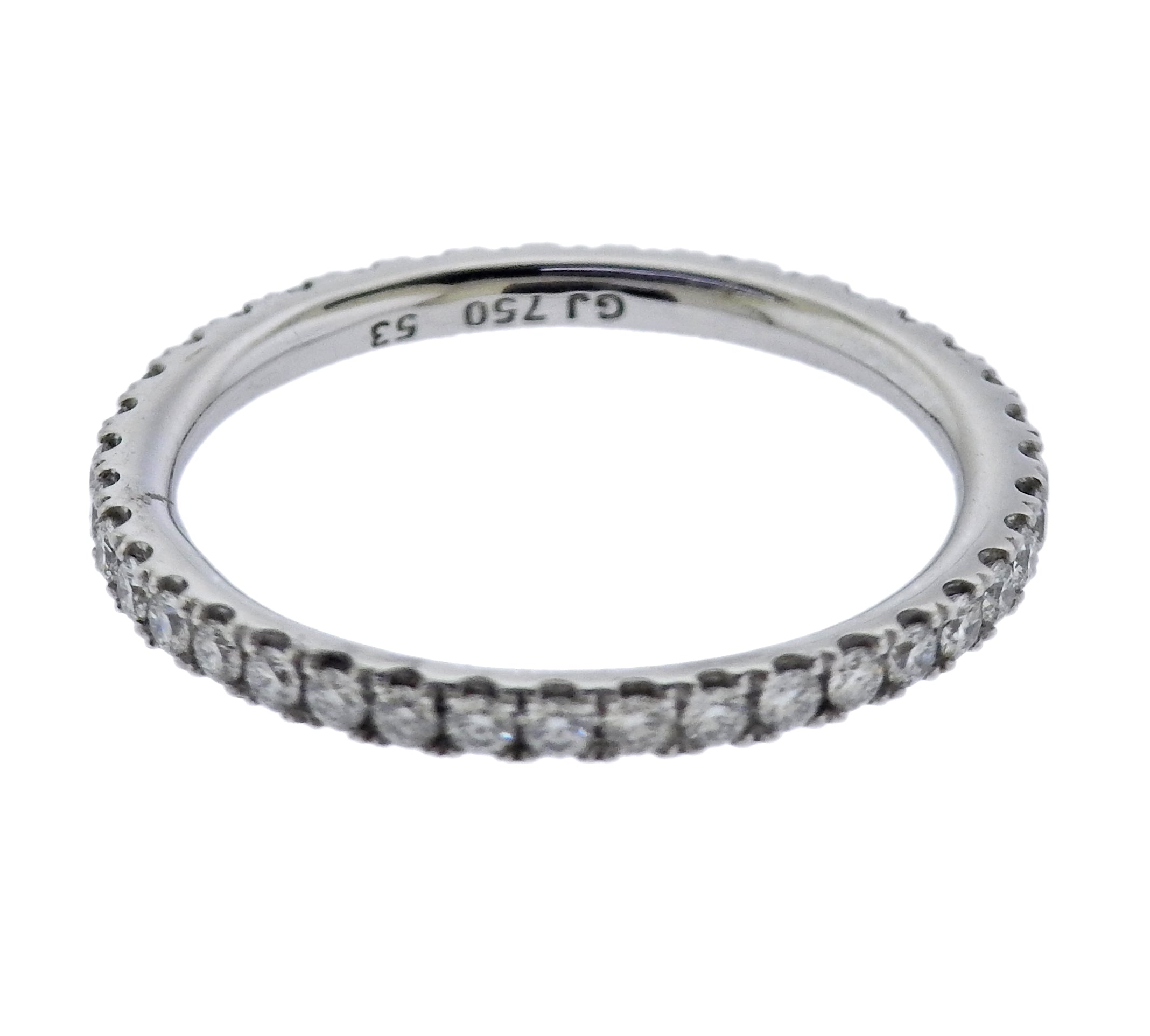 Georg Jensen 18k White Gold Aurora Diamond Ring 1553 A