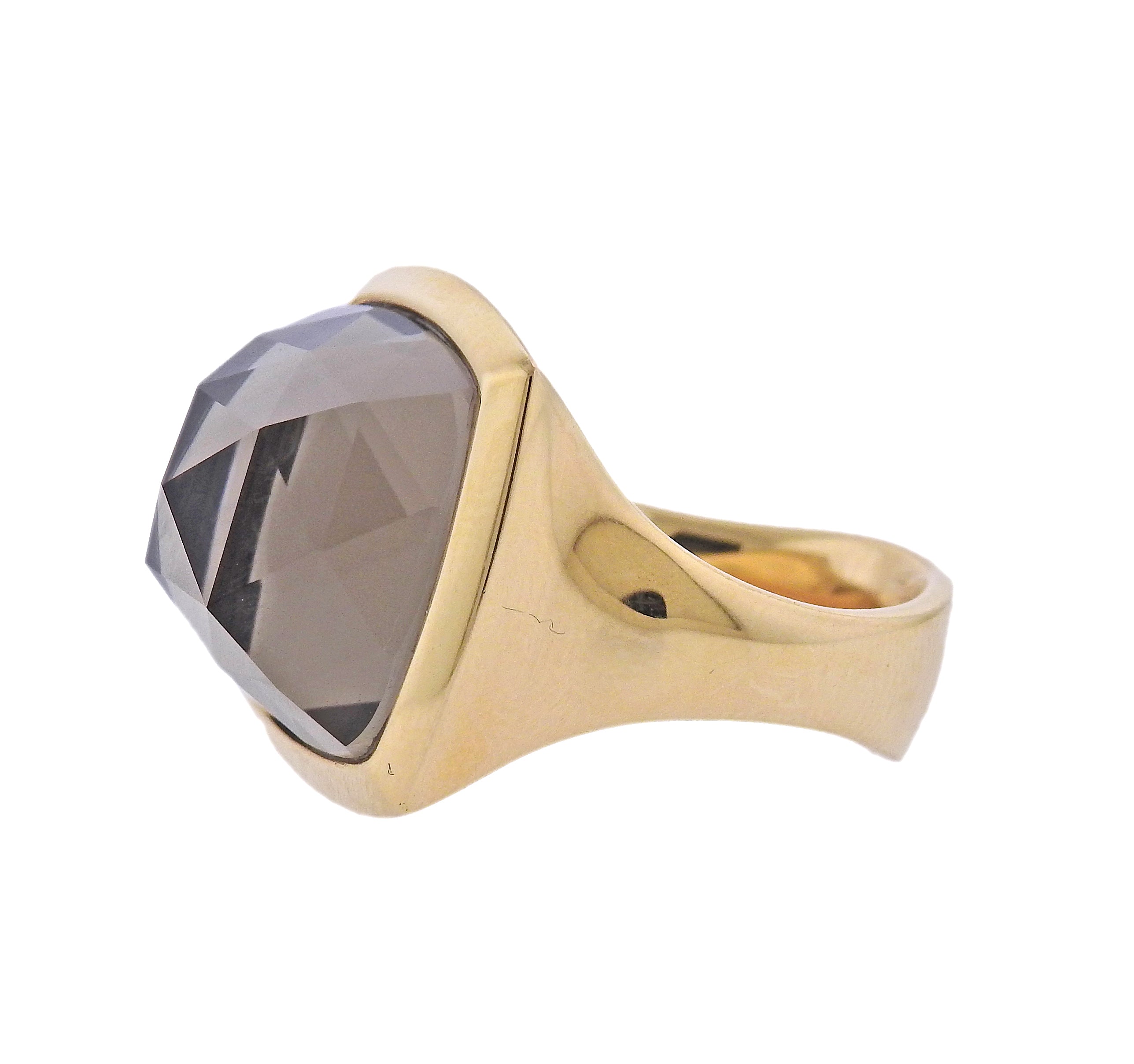 Bucherer Gold Smoky Quartz Ring