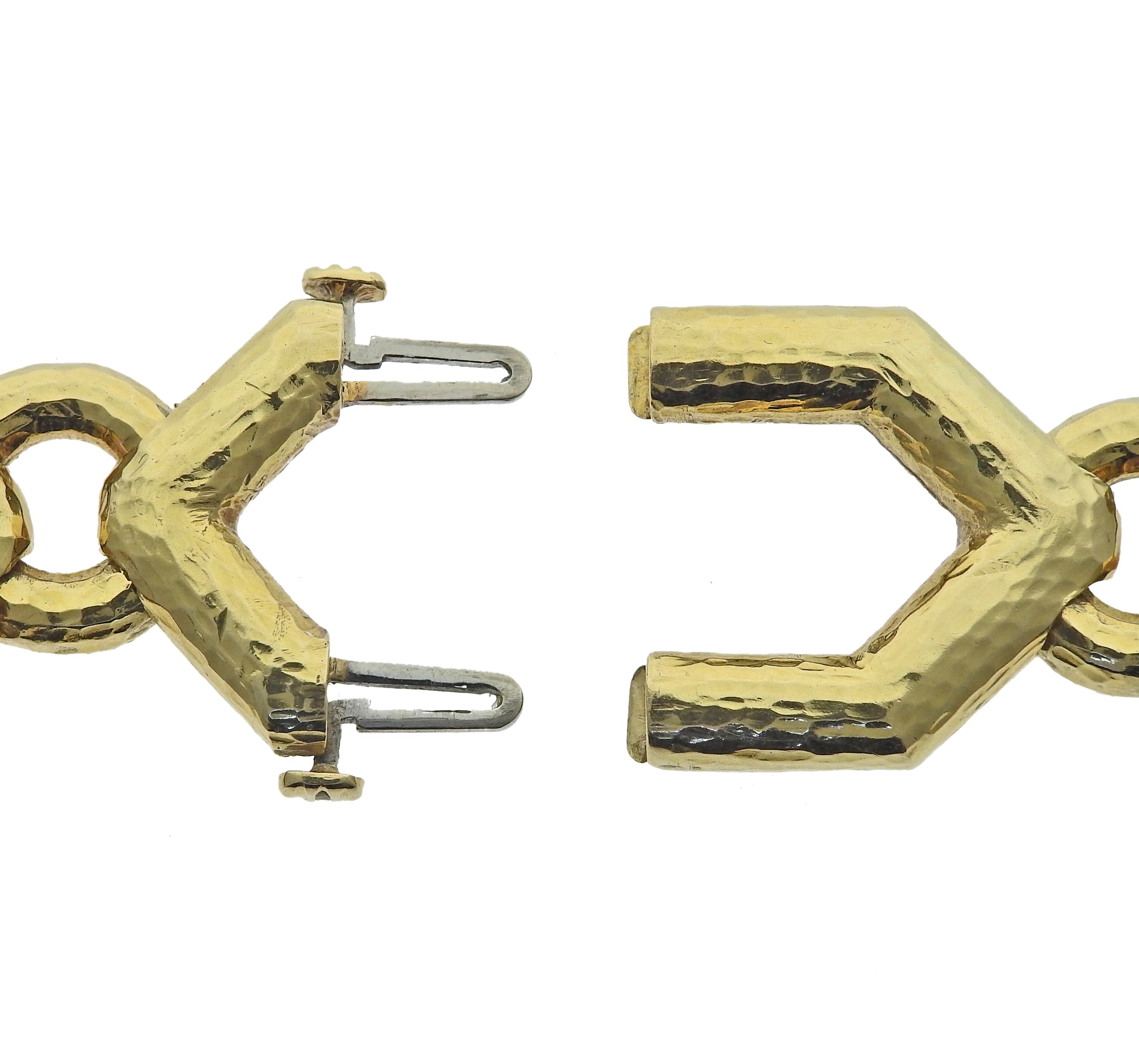 David Webb Gold Diamond Link Necklace