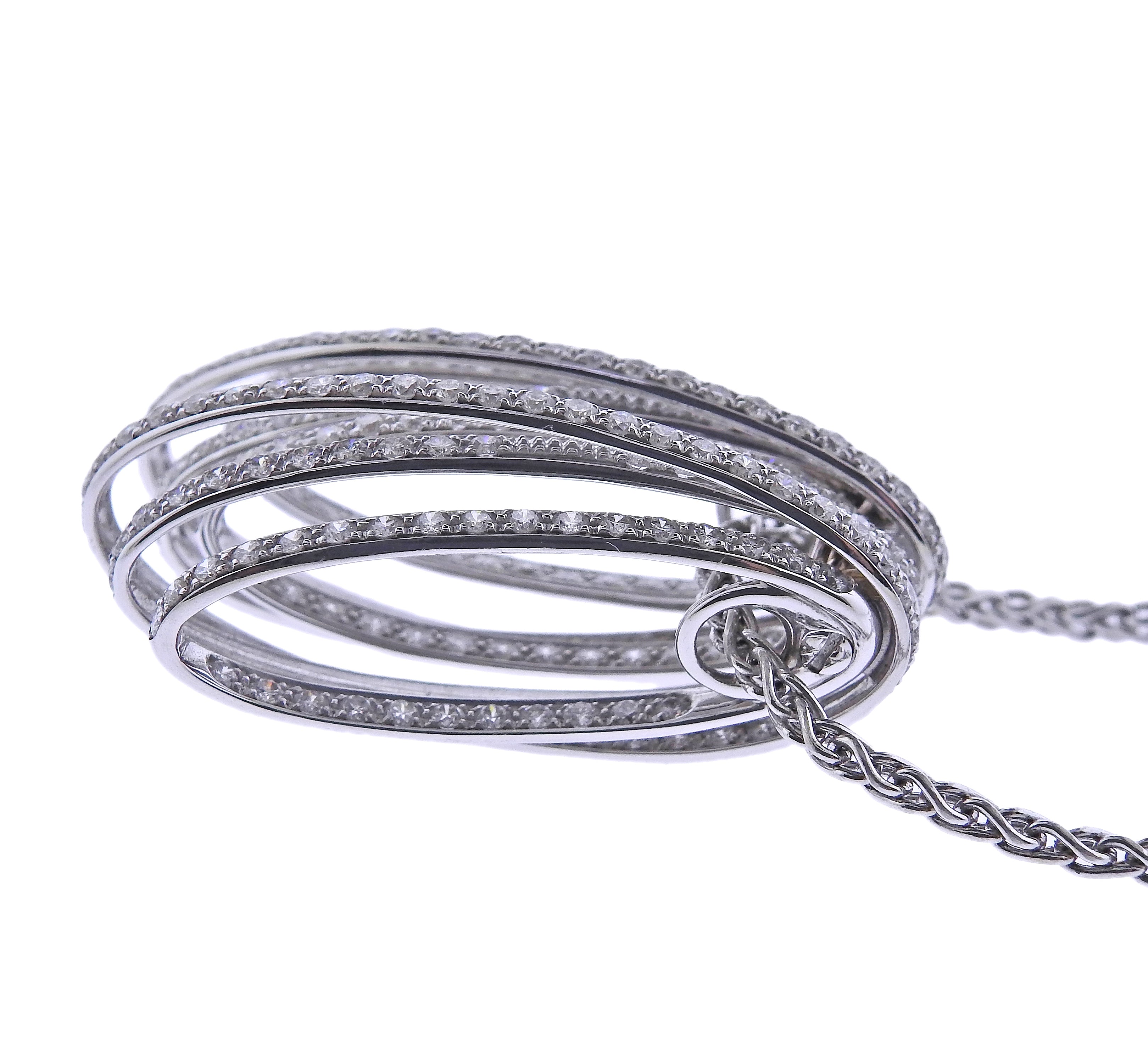 De Grisogono Allegra White Gold Diamond Pendant Necklace