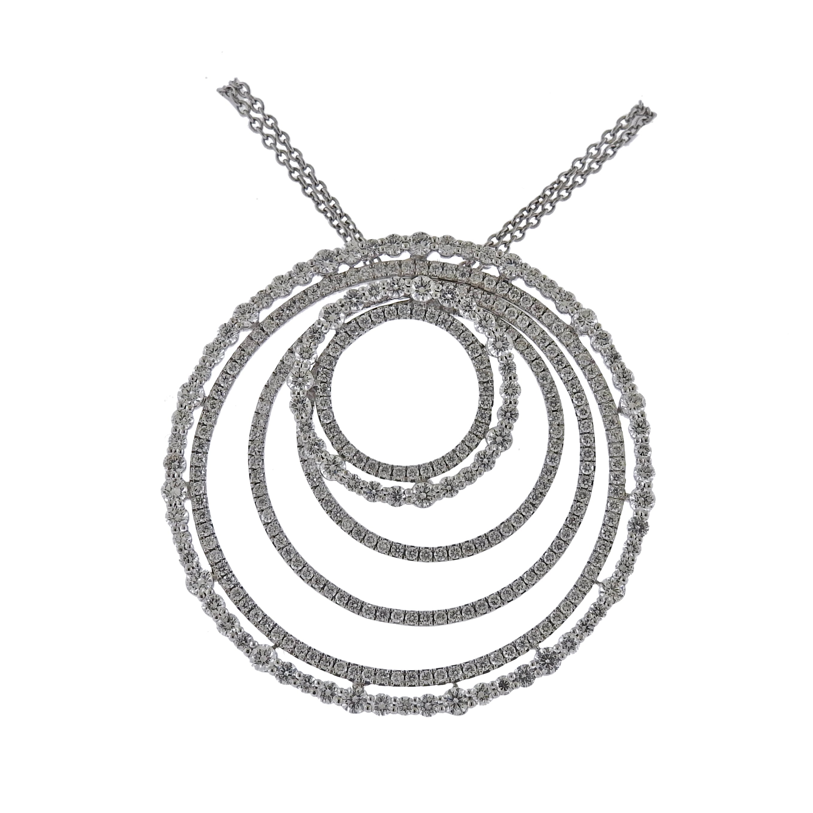 Bucherer Gold 4.25ctw Diamond Pendant Necklace