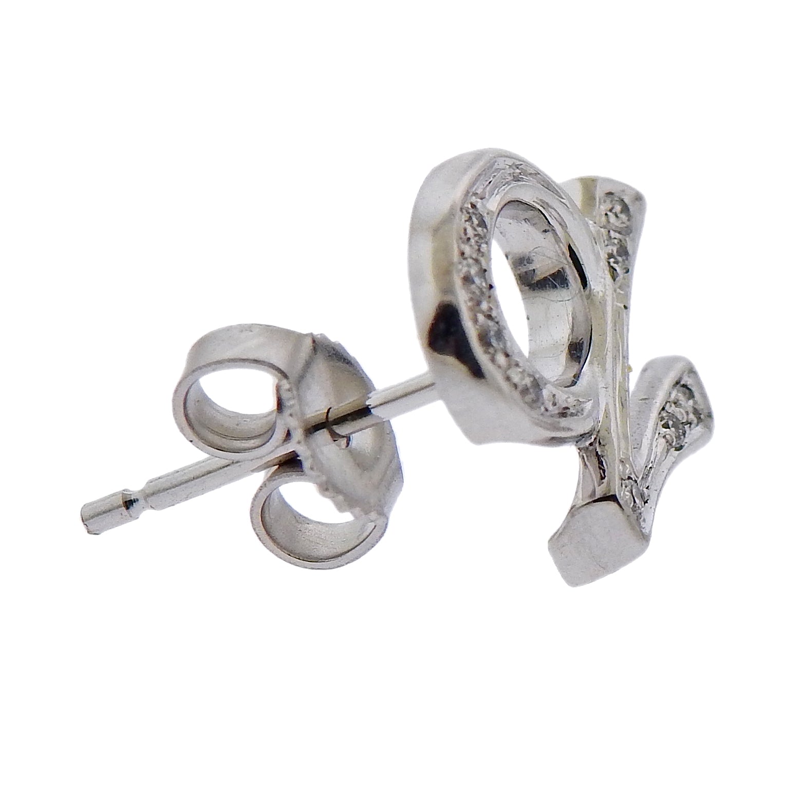 Gubelin Gold Diamond Capricorn Zodiac Sign Stud Earrings - Oak Gem