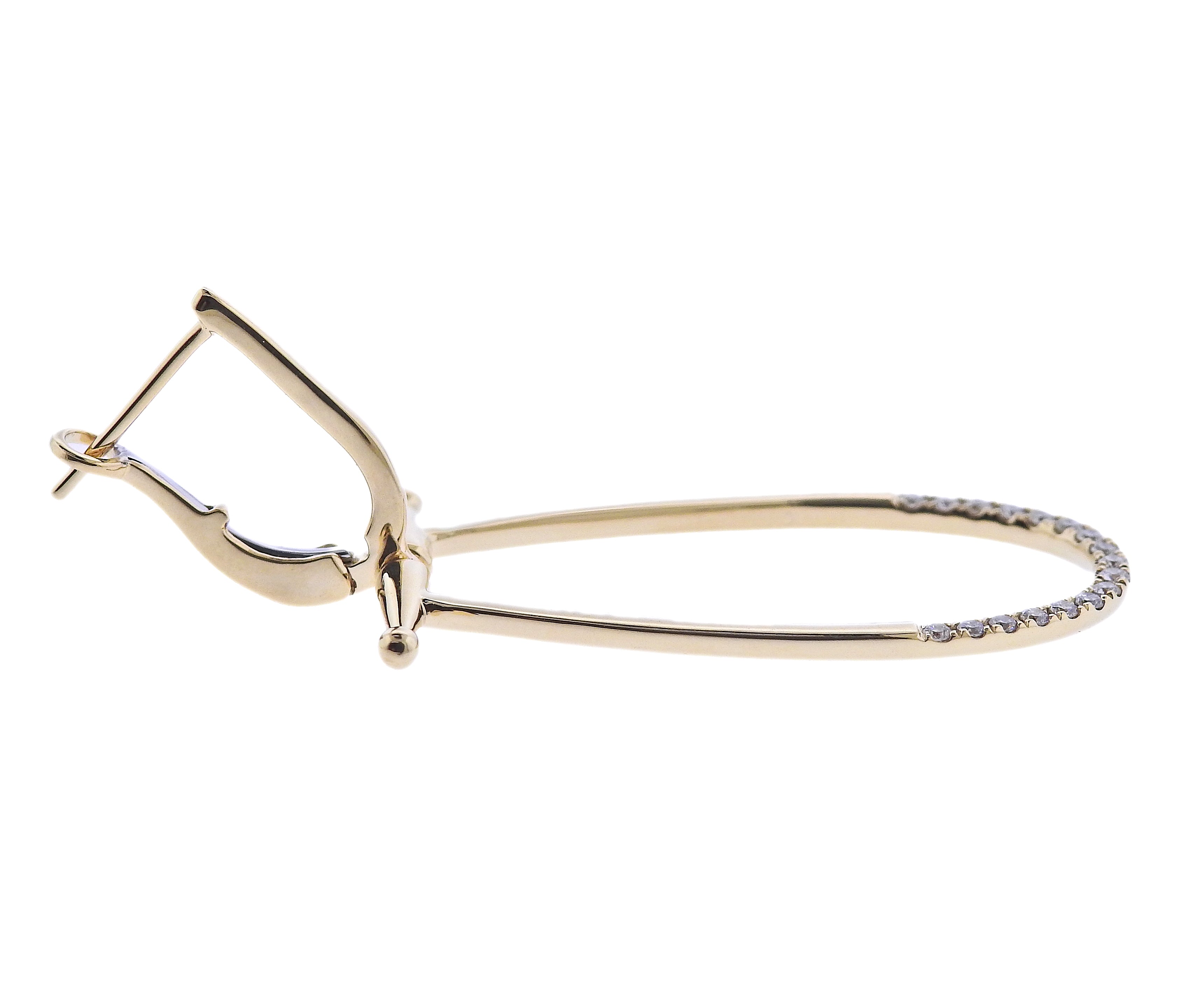 Doves Doron Paloma Diamond Gold Horse Bit Earrings