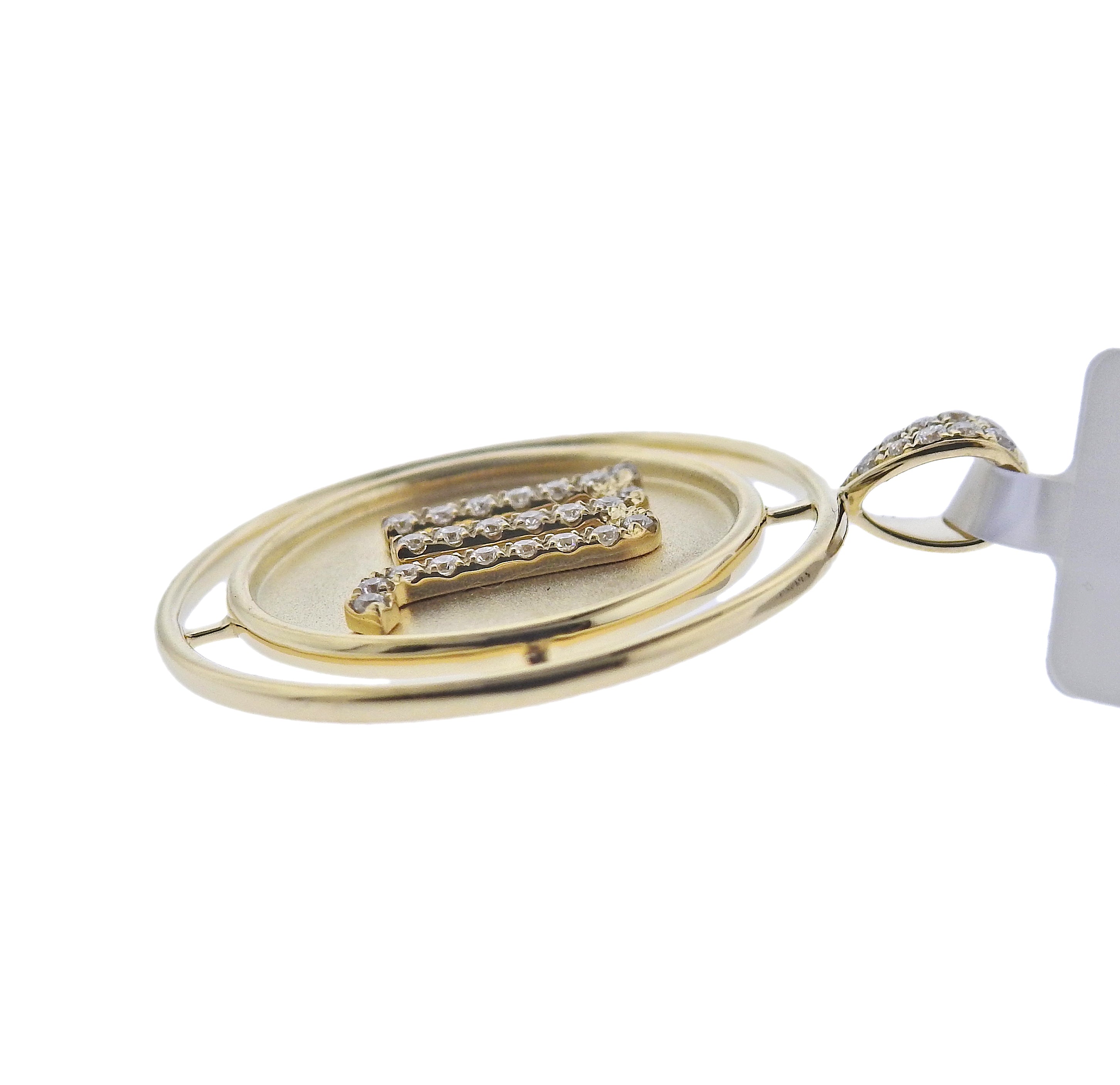 Doves Doron Paloma Gold Diamond Scorpio Zodiac Pendant