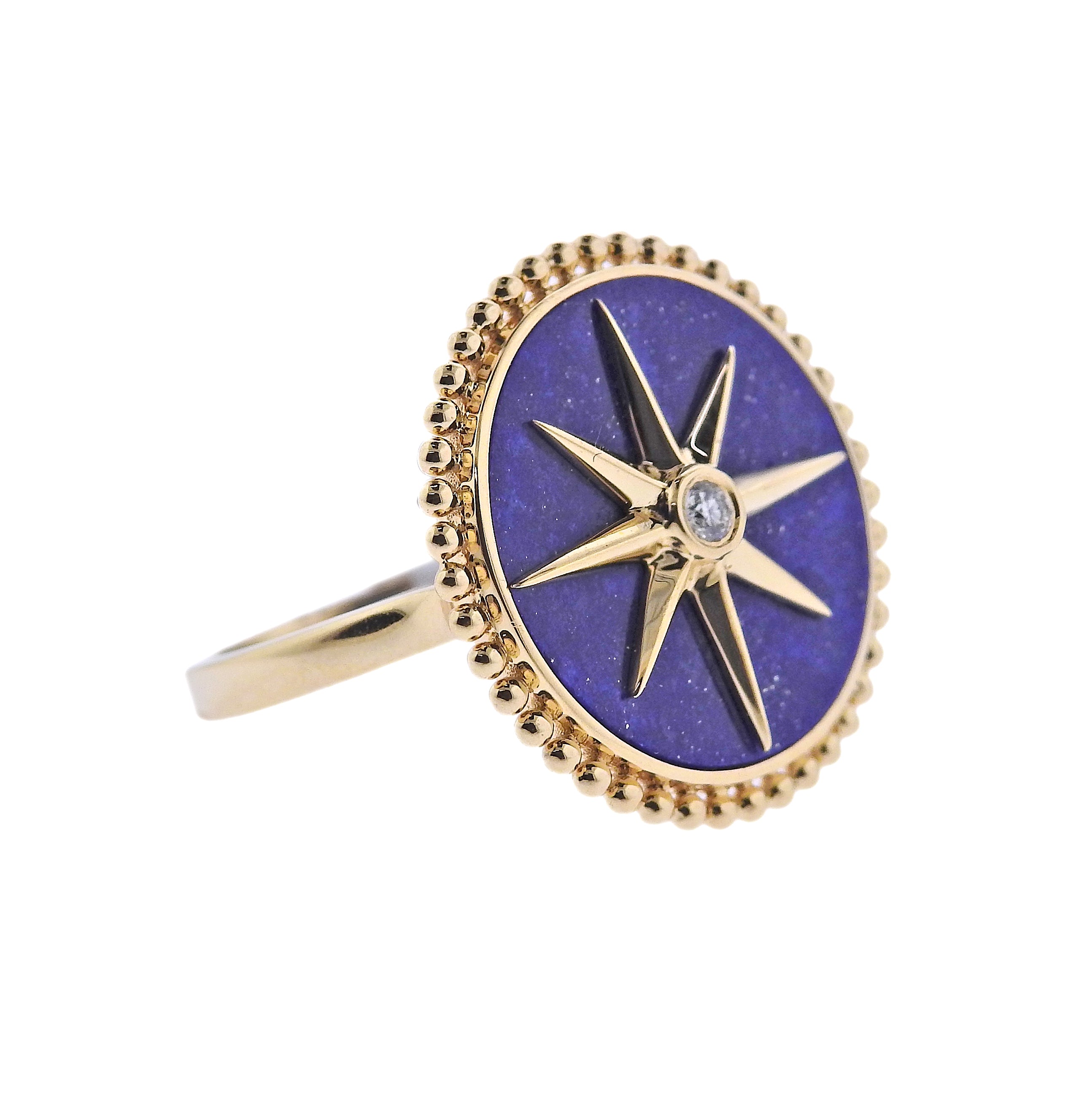 Doves Doron Paloma Gold Diamond Lapis Ring