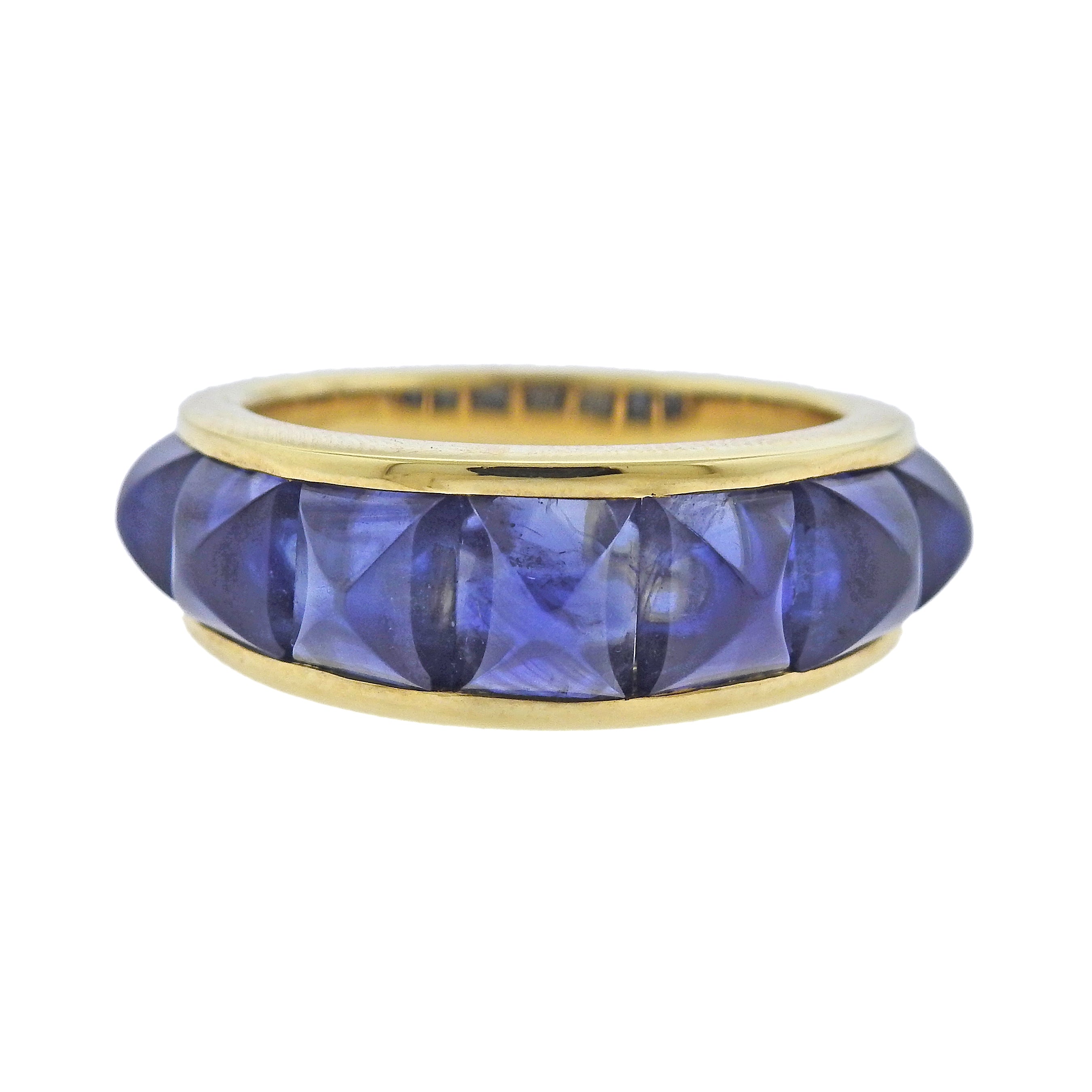 Seaman Schepps Portofino Blue Sapphire Gold Ring