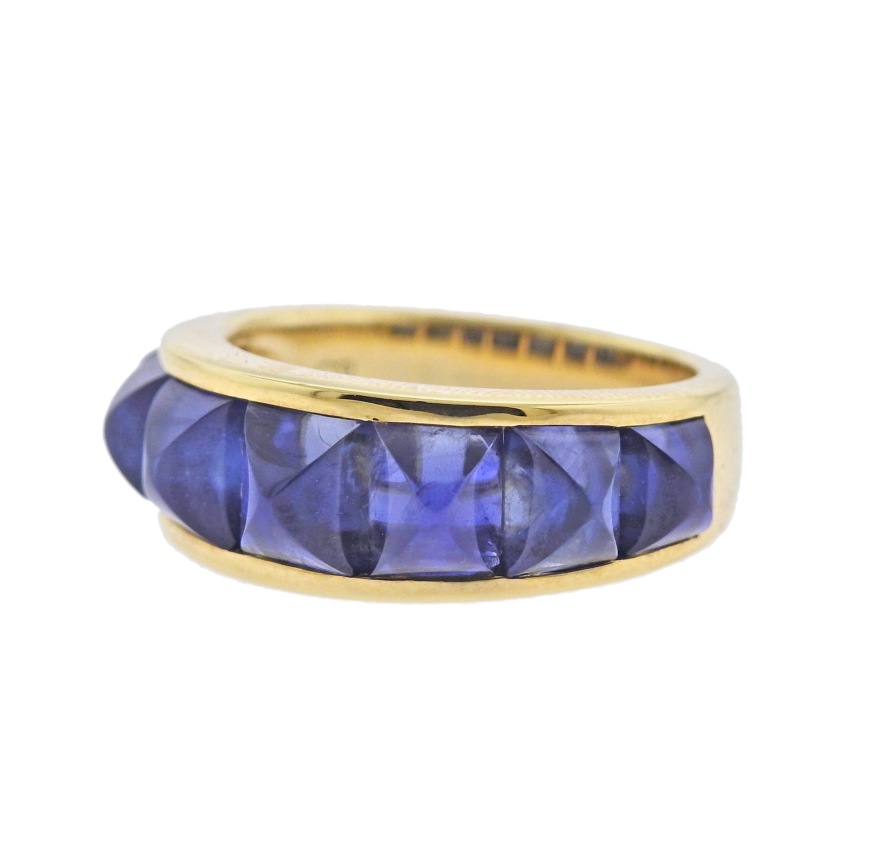Seaman Schepps Portofino Blue Sapphire Gold Ring