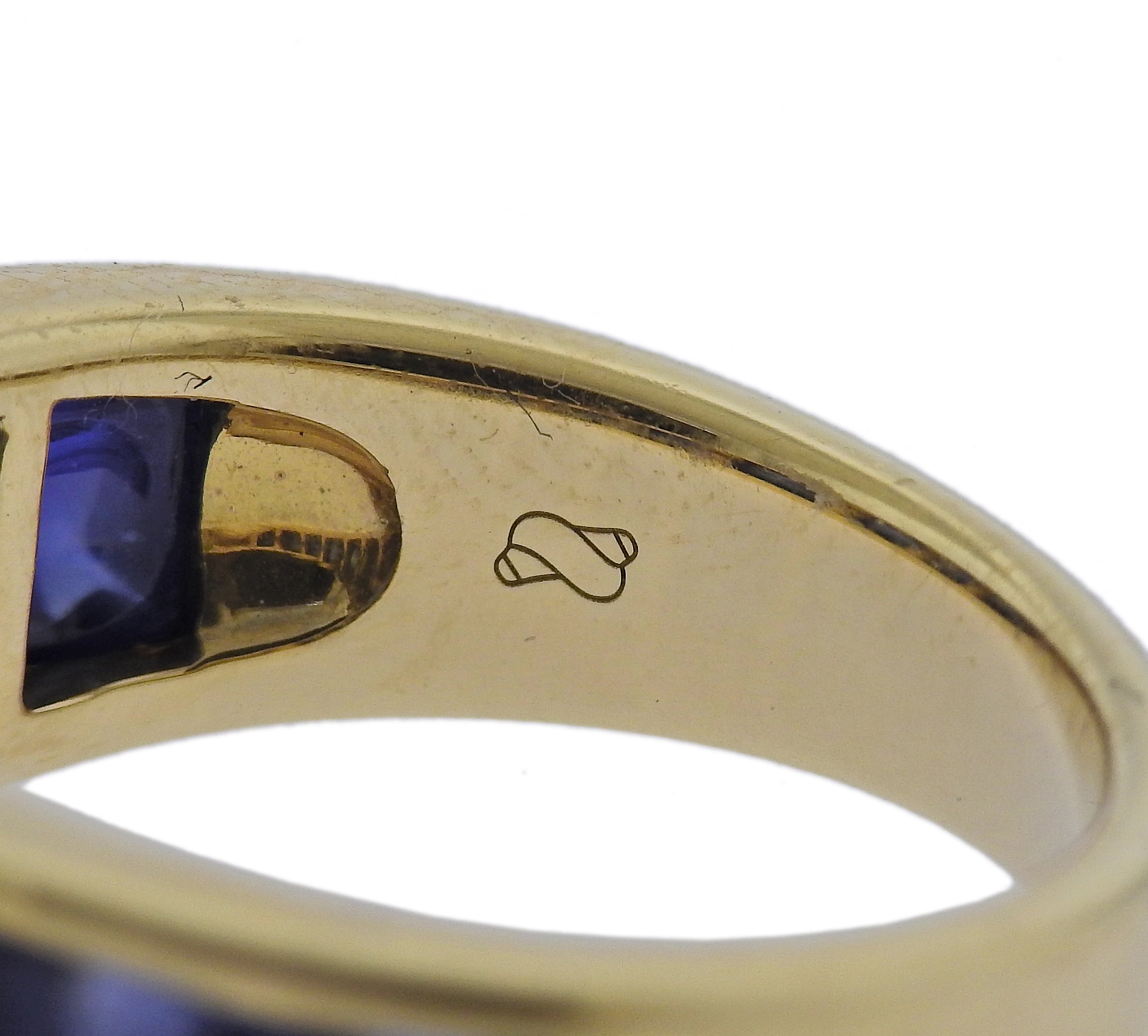 Seaman Schepps Portofino Blue Sapphire Gold Ring