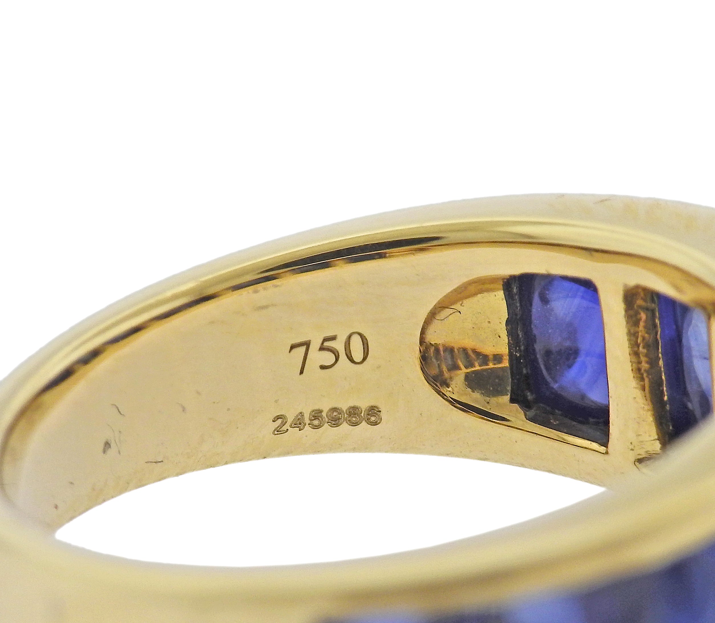 Seaman Schepps Portofino Blue Sapphire Gold Ring