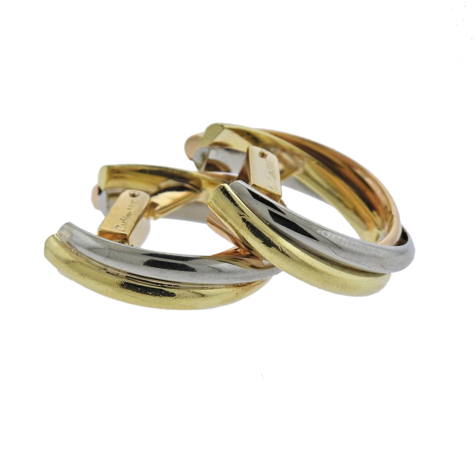 Cartier カフリンクス Cartier Pair of Diamond, Rock Crystal and Platinum Cufflinks - FD