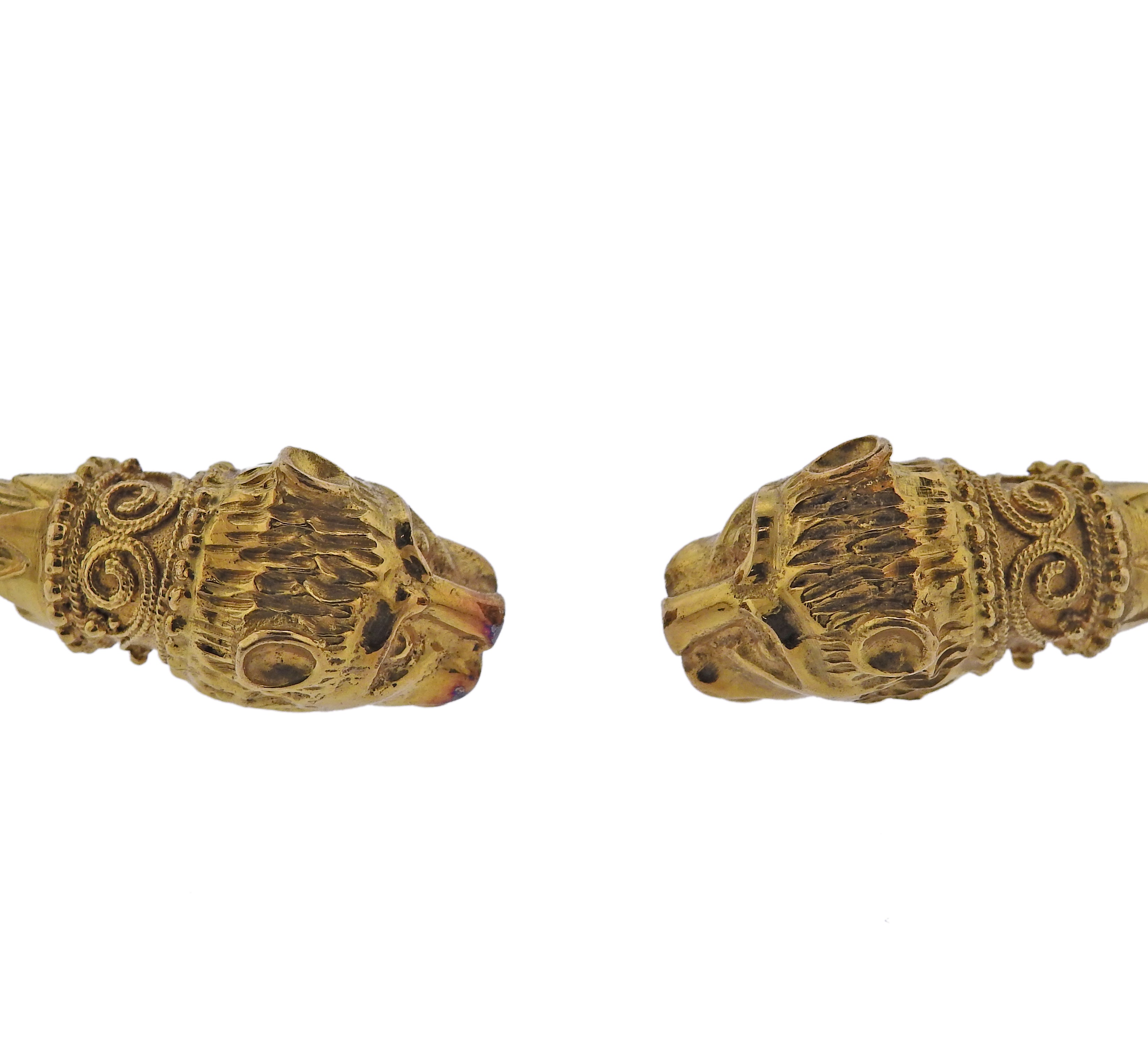 Zolotas Greece Chimera Collar Gold Necklace