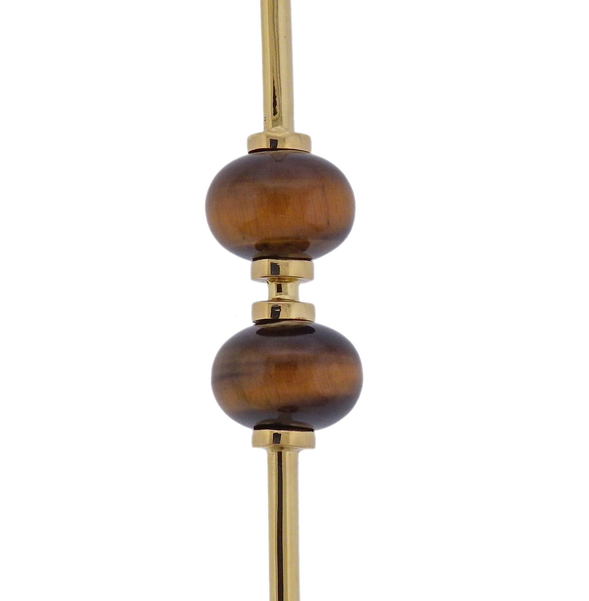 Georg Jensen Runa Gold Tiger's Eye Pendant