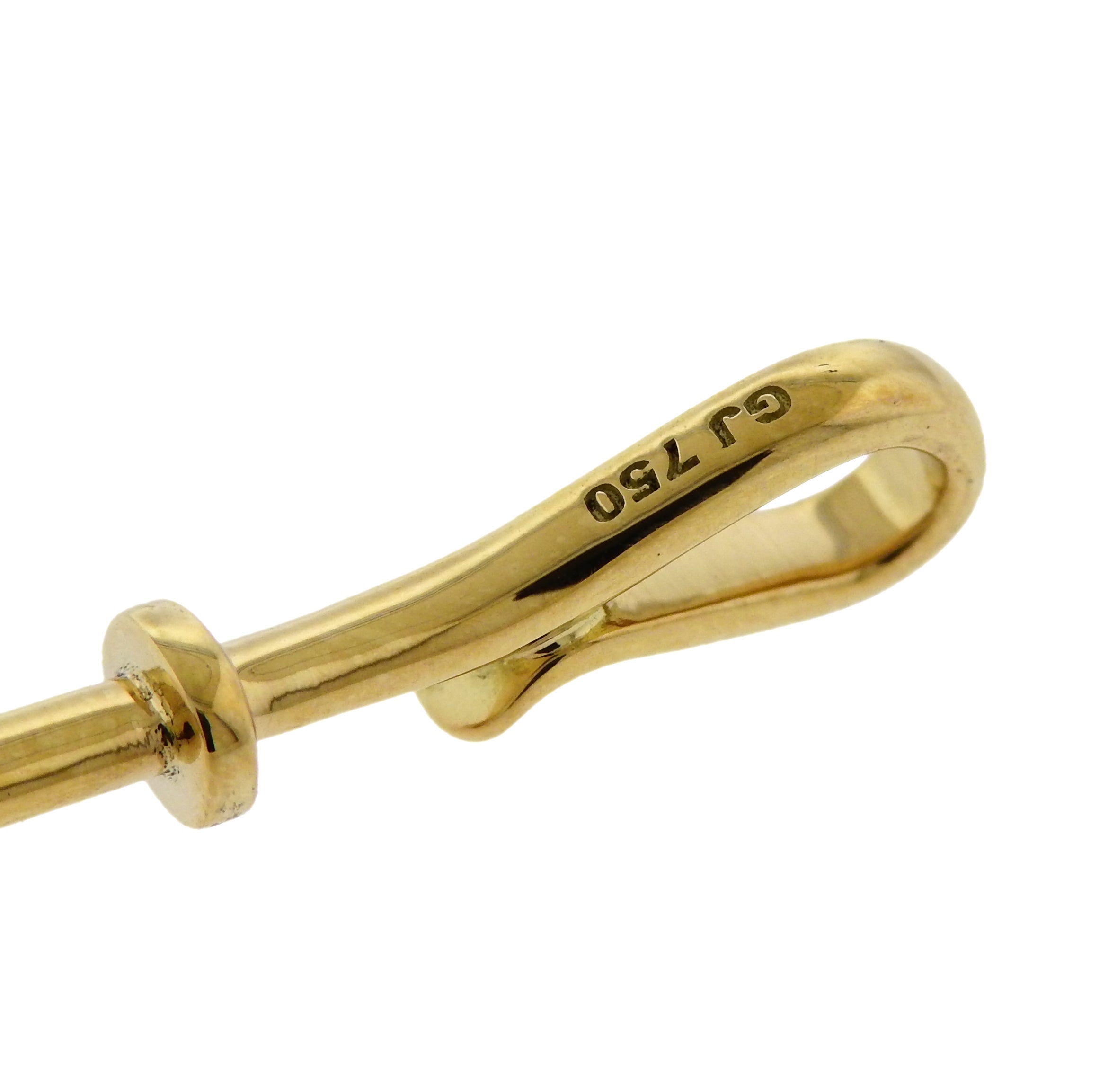 Georg Jensen Runa Gold Tiger's Eye Pendant