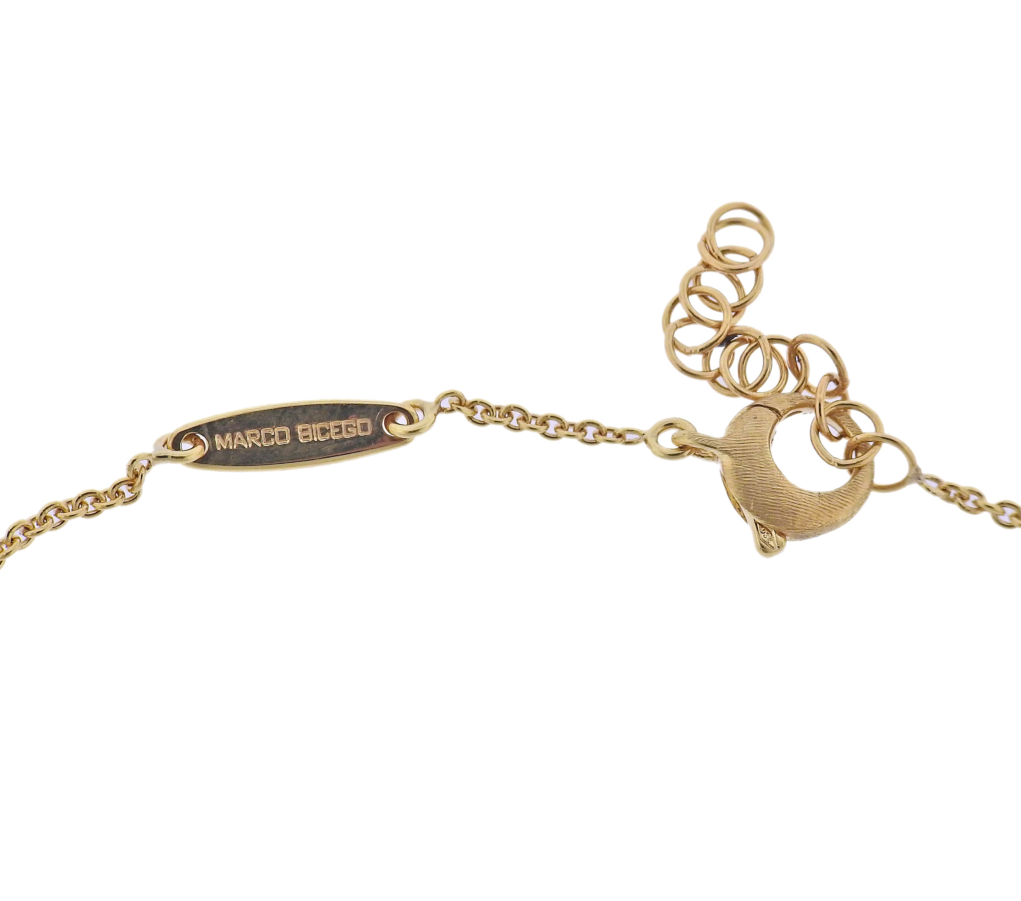 Marco Bicego Jaipur Gold Diamond Circle Pendant Necklace