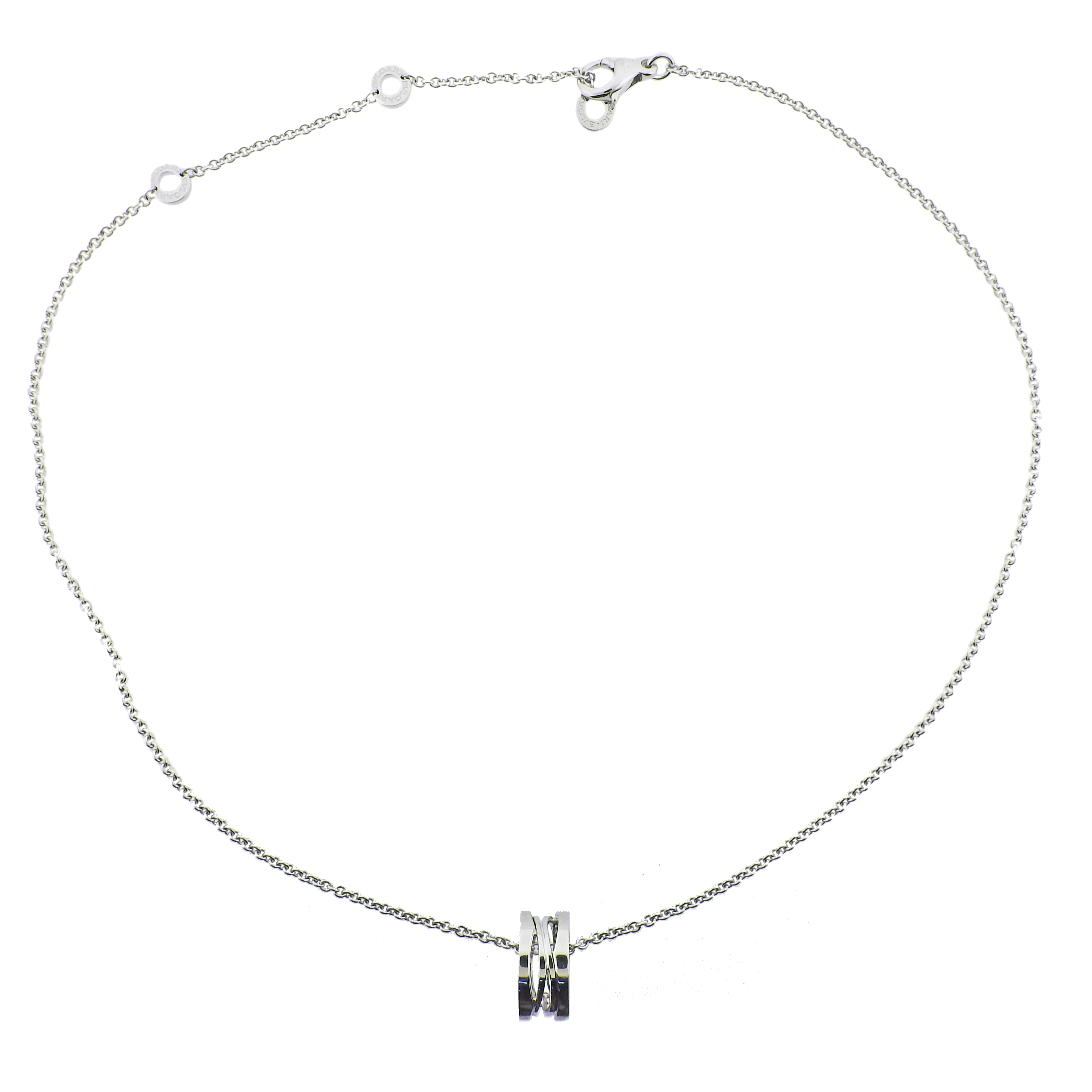 Bulgari B.Zero1 White Gold Pendant Necklace