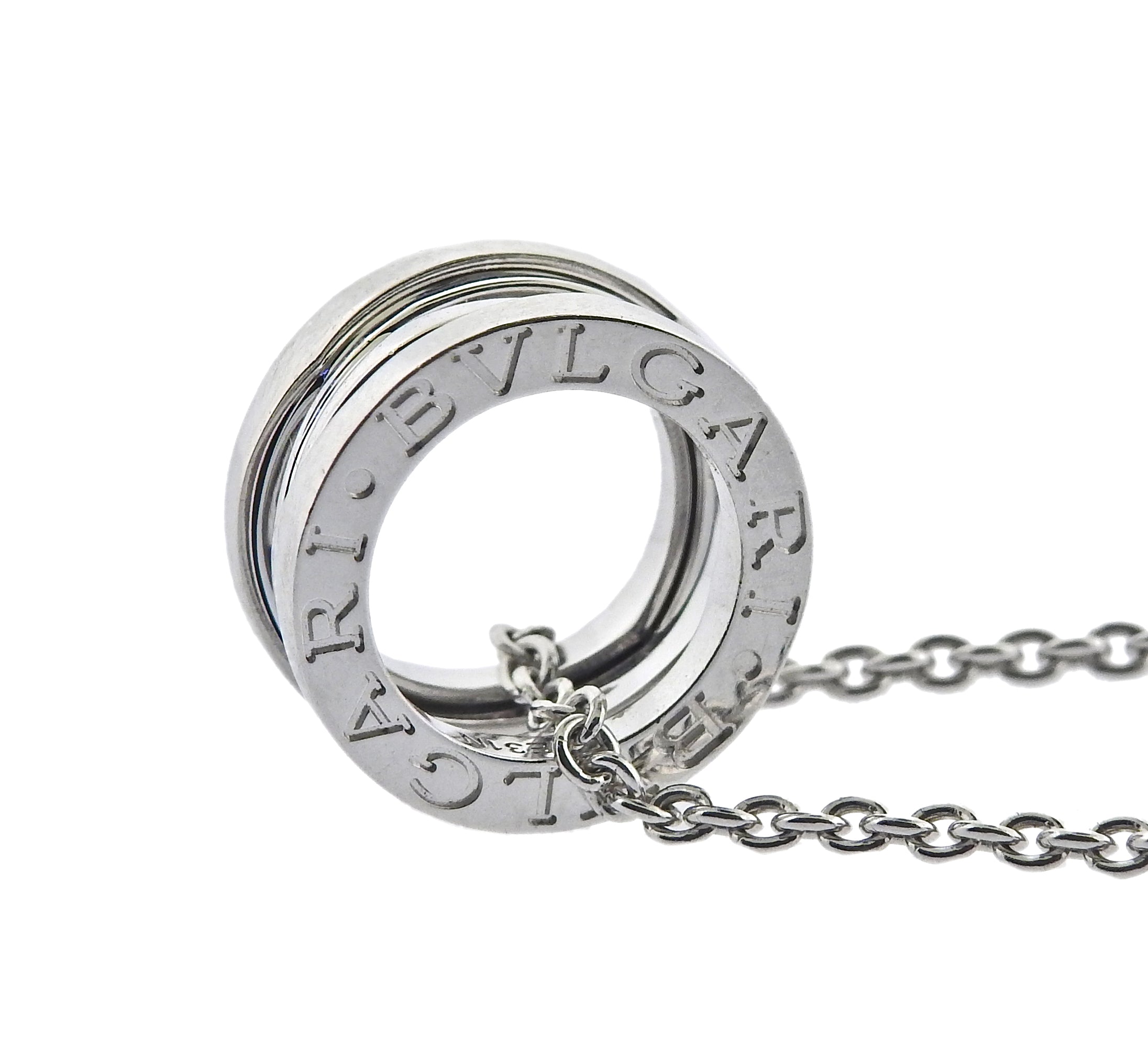 Bulgari B.Zero1 White Gold Pendant Necklace
