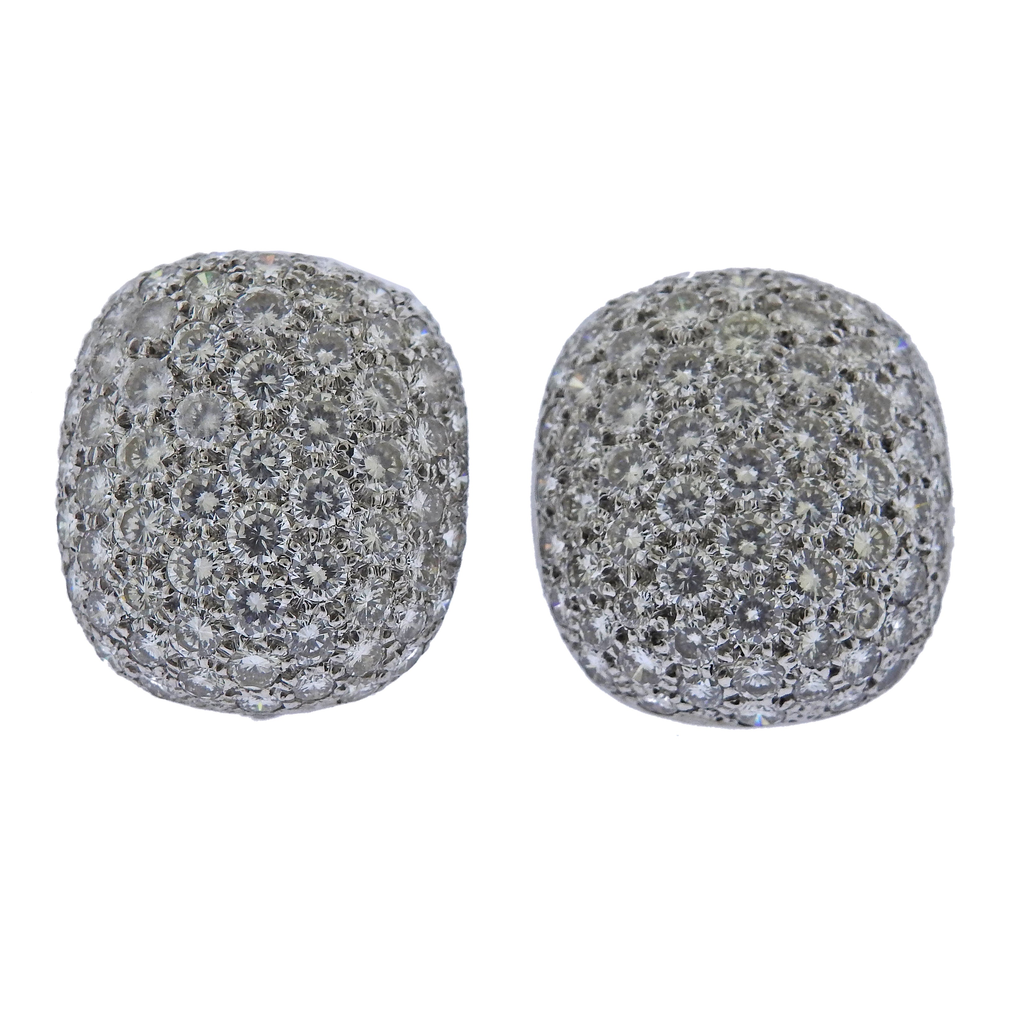 7 Carat Diamond White Gold Earrings - Oak Gem