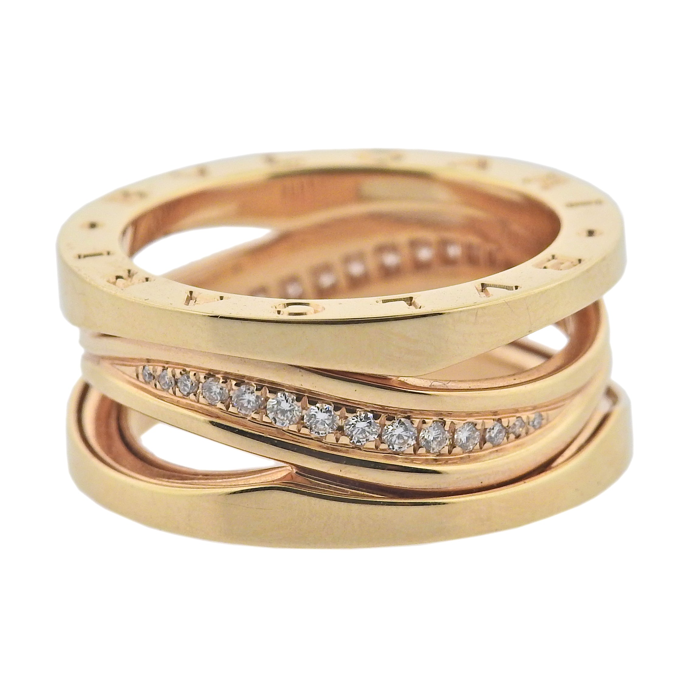 Bulgari B.Zero1 Diamond Rose Gold Ring – Oak Gem