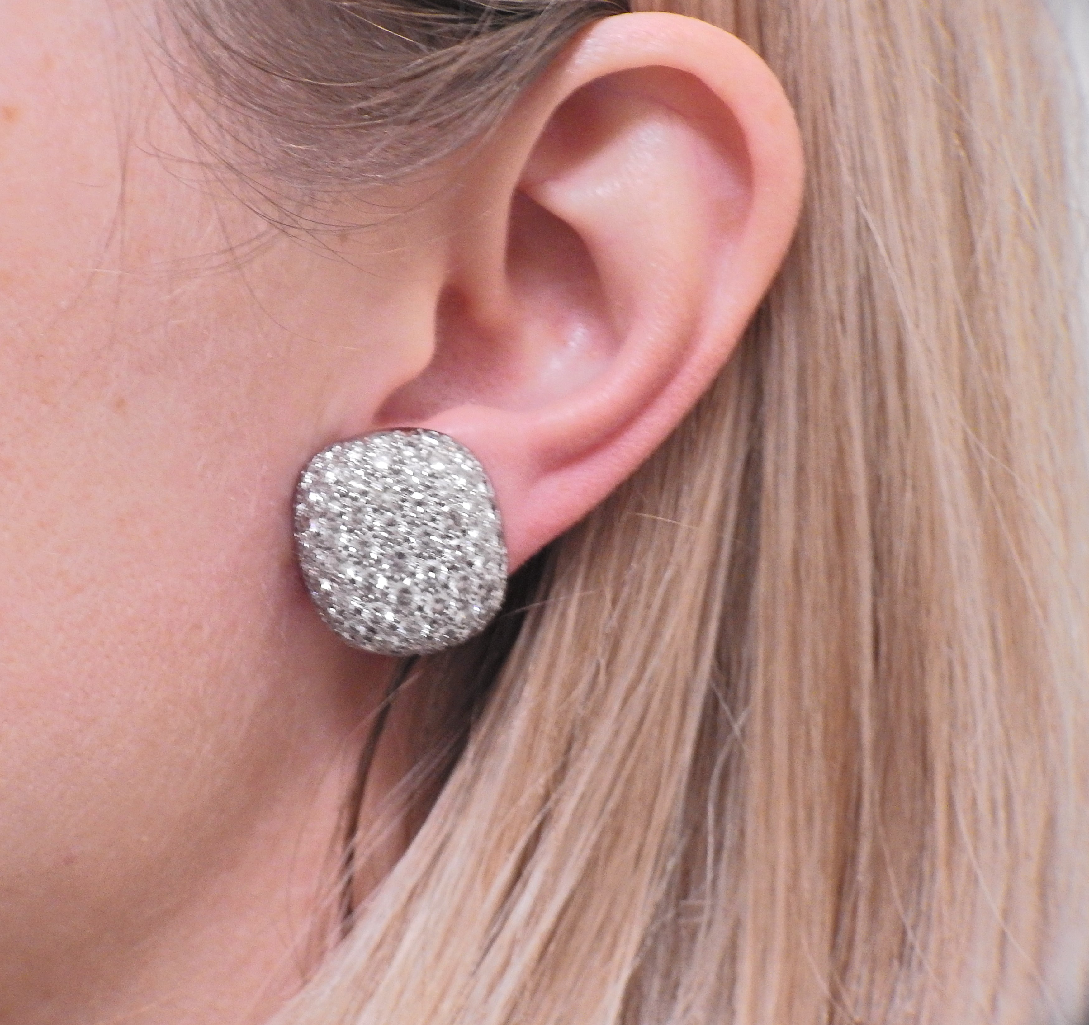 7 Carat Diamond White Gold Earrings - Oak Gem