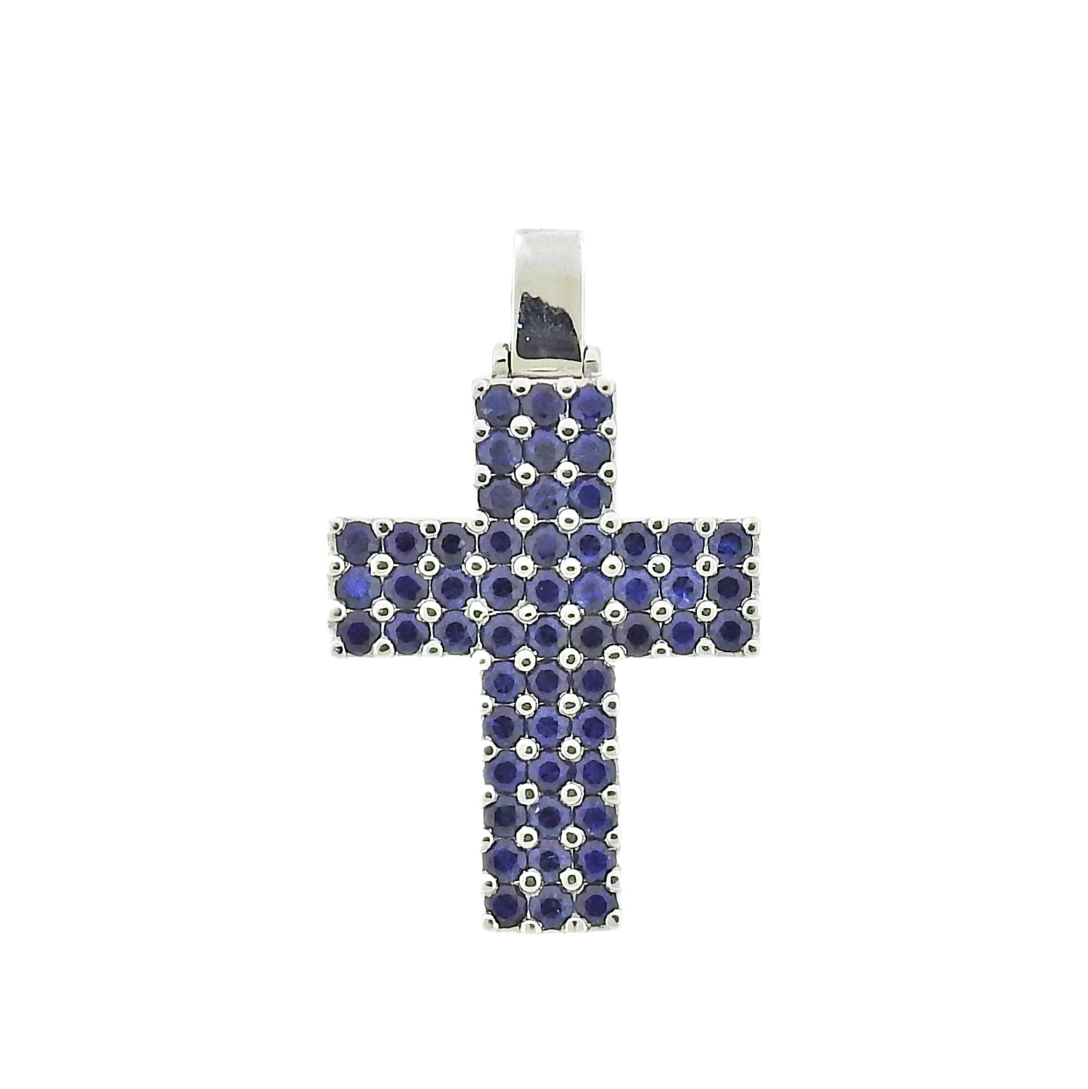 Roberto Coin Sapphire Gold Cross Pendant