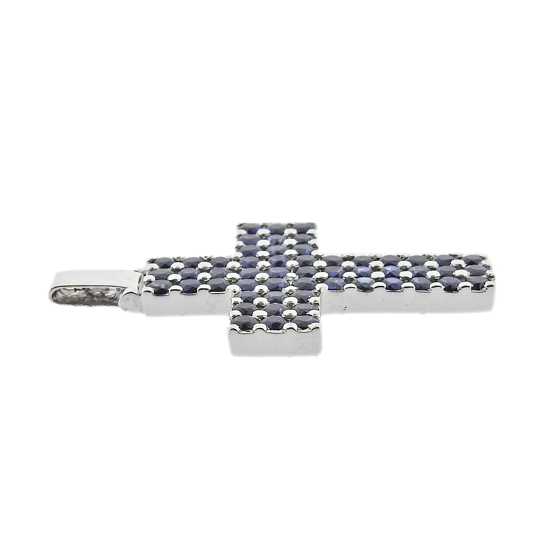 Roberto Coin Sapphire Gold Cross Pendant