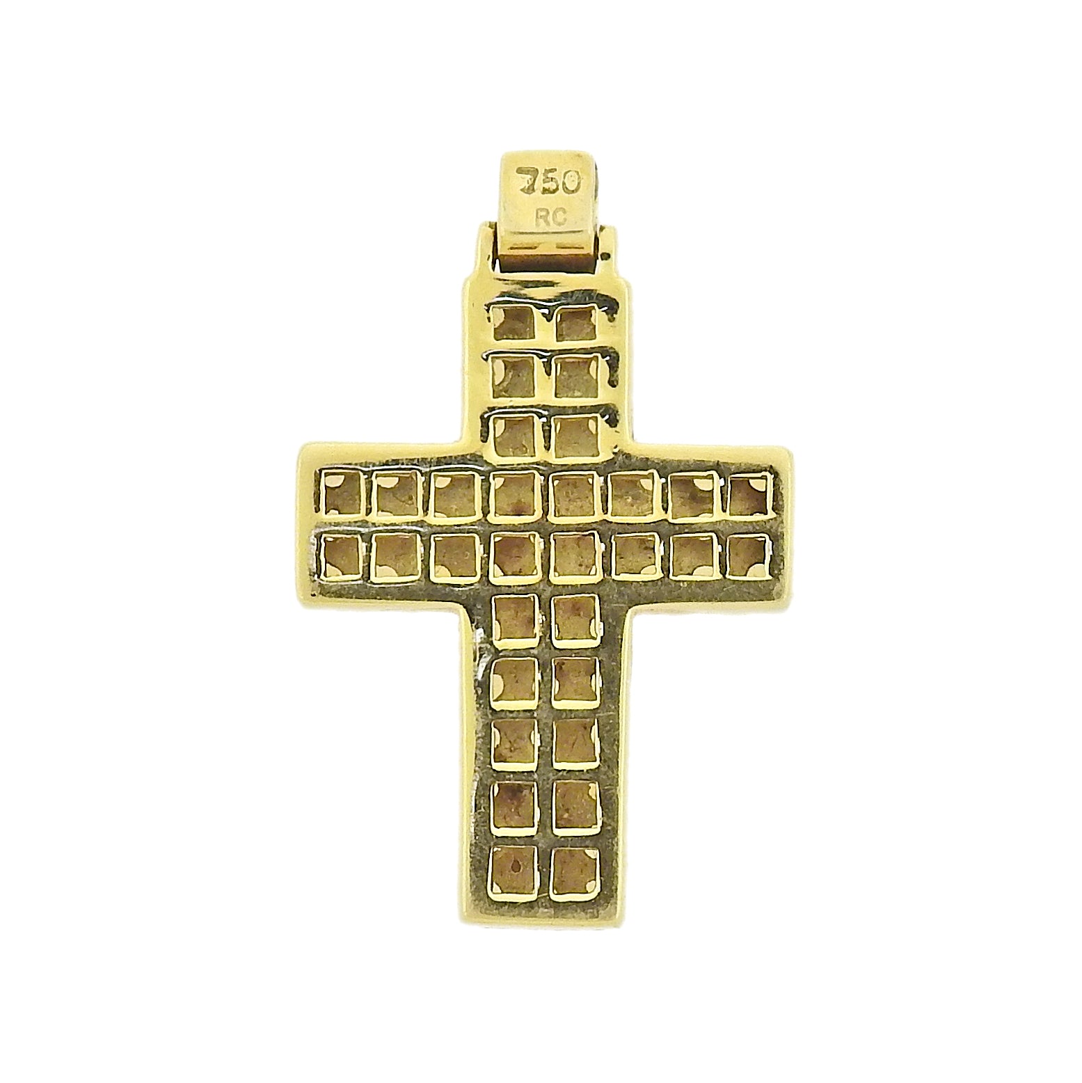 Roberto Coin Citrine Gold Cross Pendant
